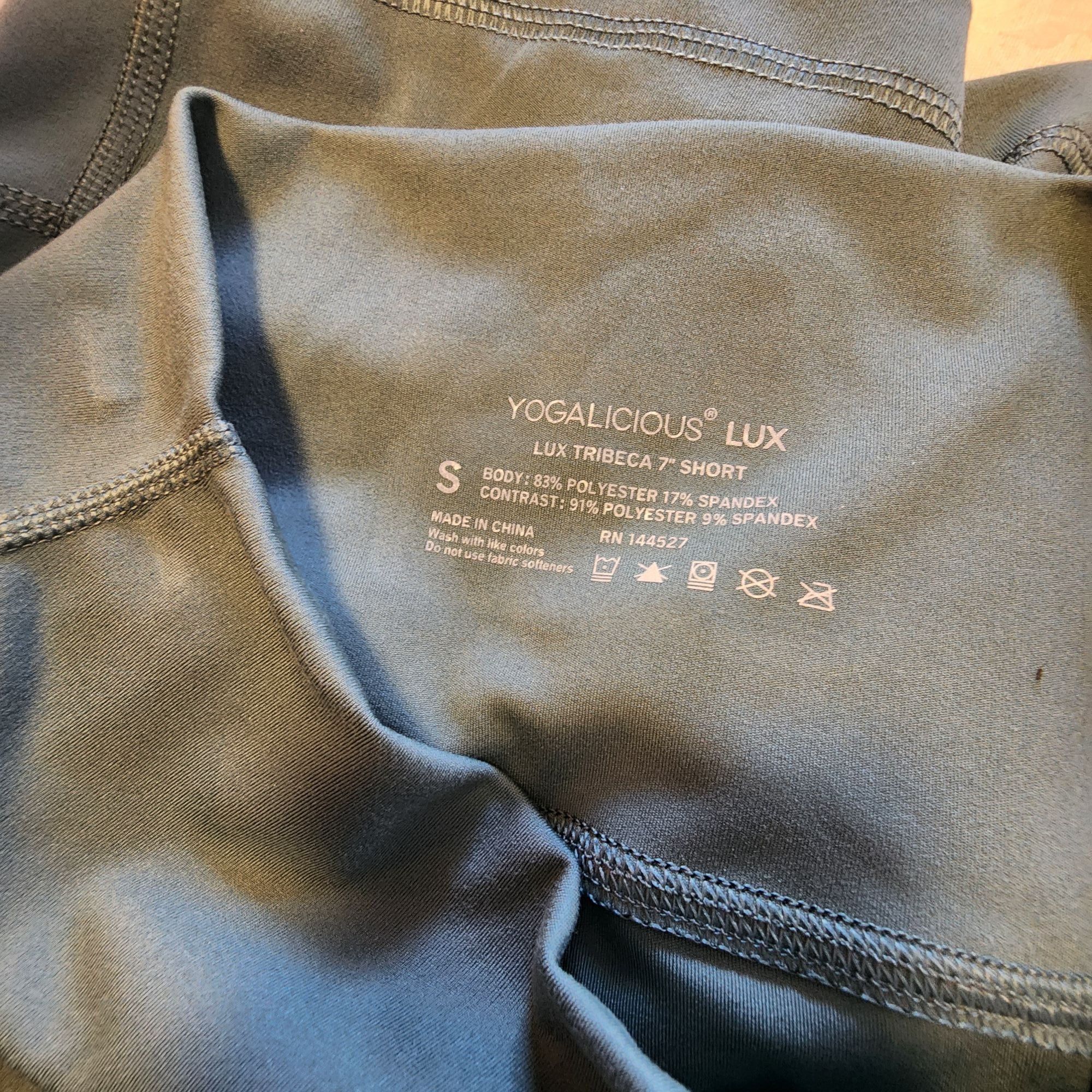 Other Yogalicious Lux Womens Tribeca 7" Shorts S Blue Polyester/Sp Size 24" / US 00 / IT 34 - 3 Thumbnail