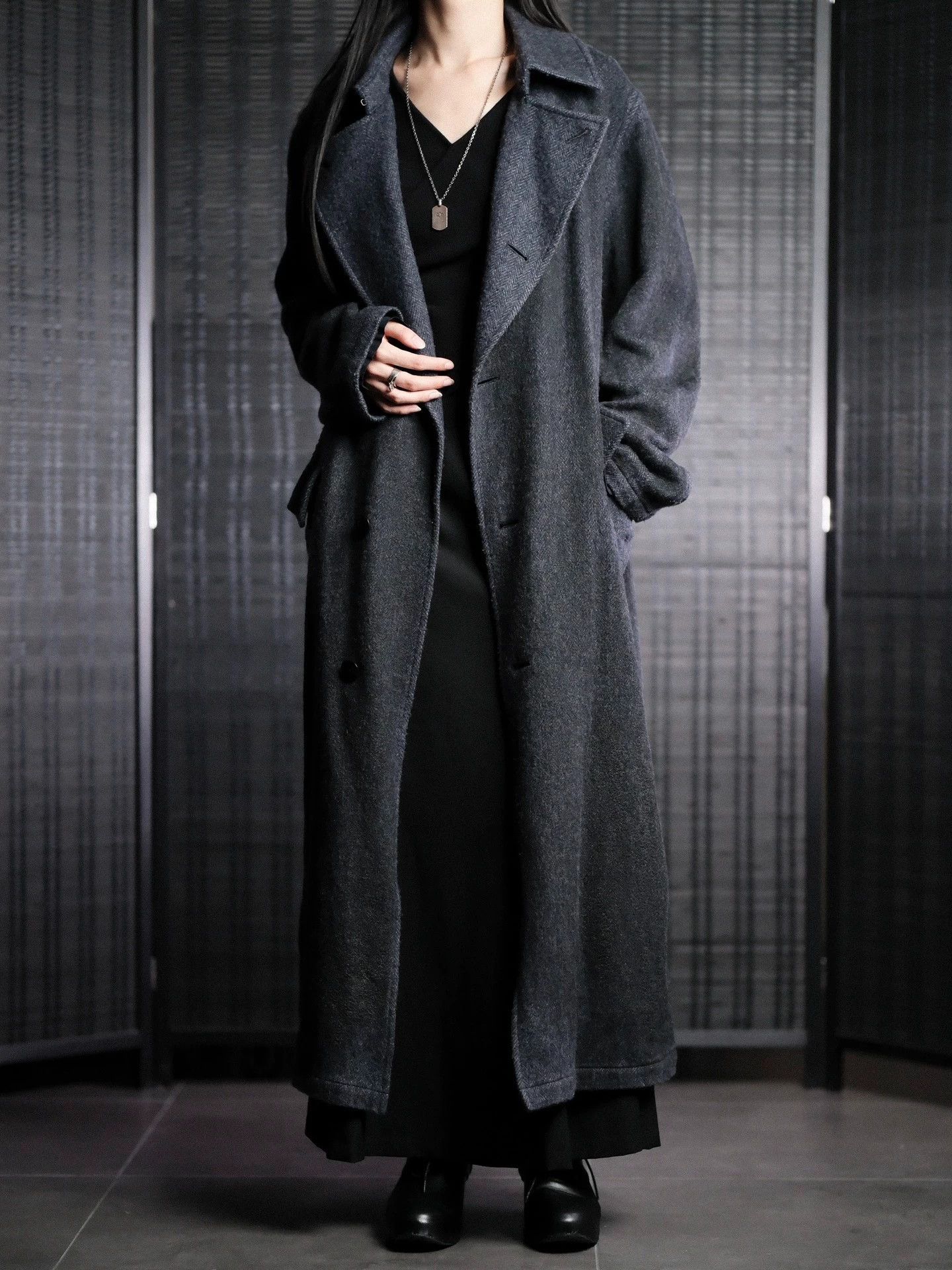 Yohji Yamamoto Yohji Yamamoto Y's 16AW Vintage Brush Inkblot Coat Size XS / US 0-2 / IT 36-38 - 1 Thumbnail