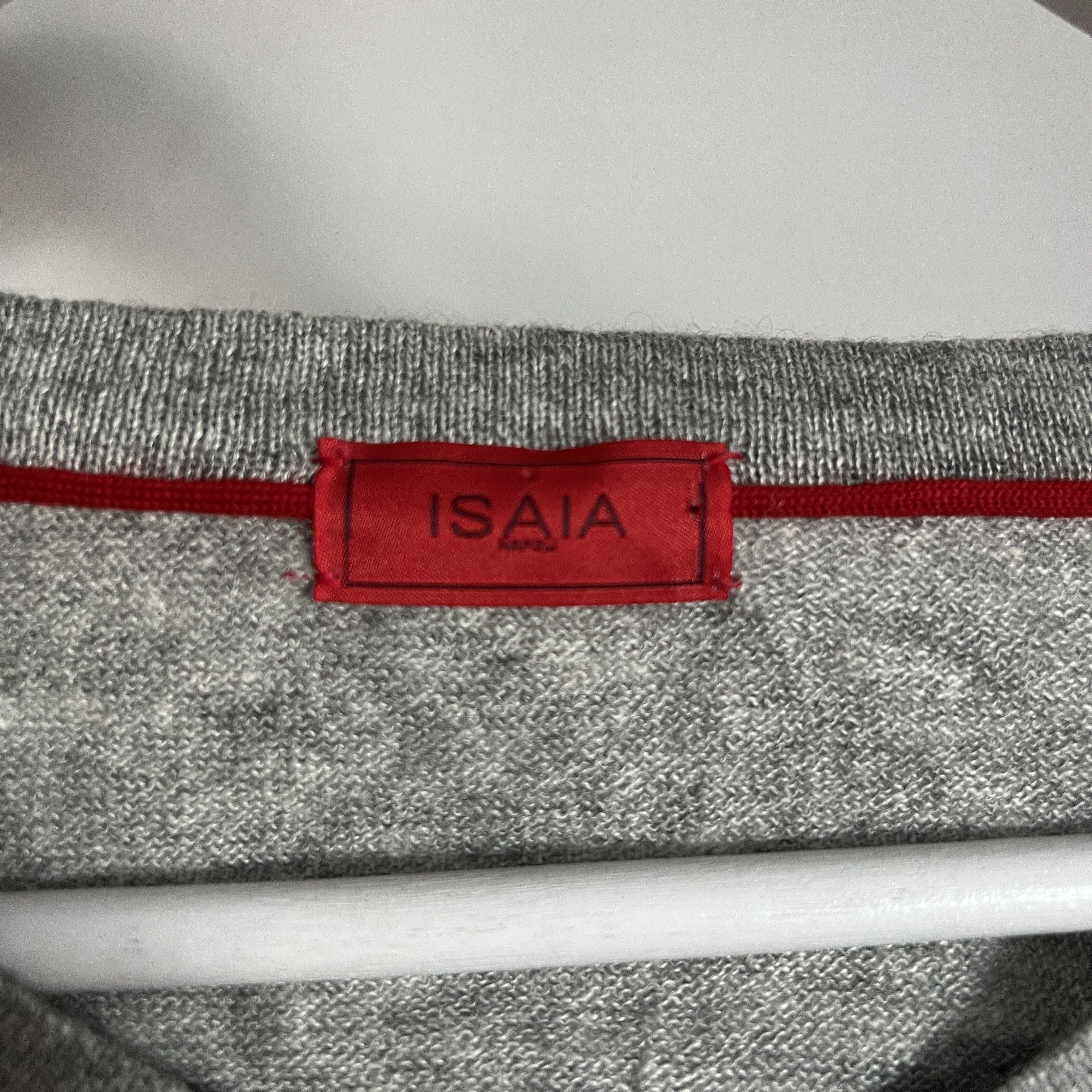 Isaia Men's ISAIA CASHMERE LINEN V-Neck Sweater Size XL Size US XL / EU 56 / 4 - 5 Thumbnail
