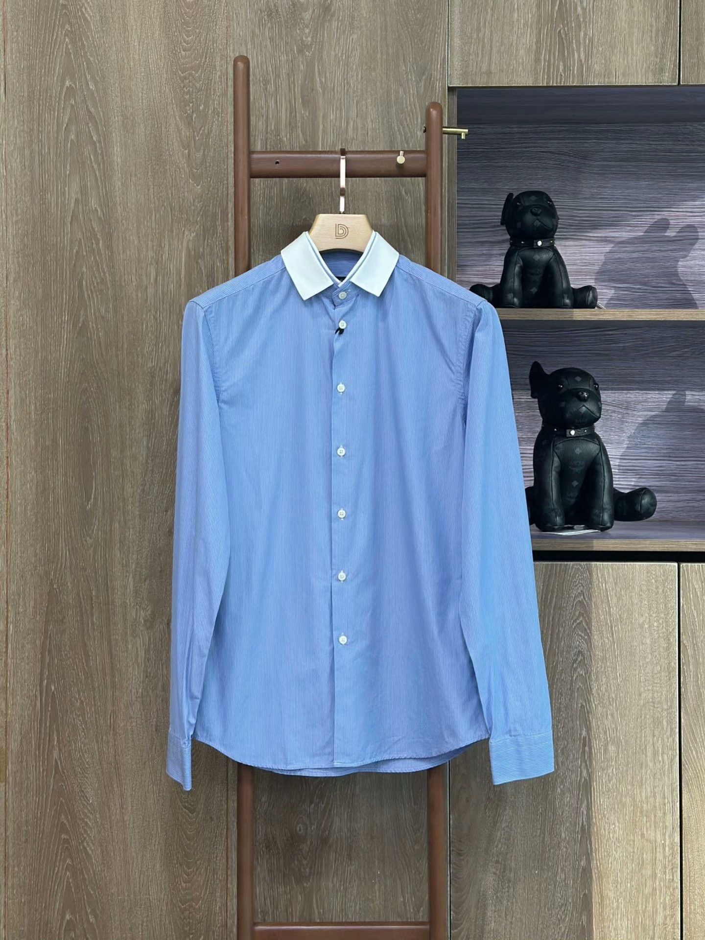 Givenchy Givenchy Blue Striped Long Sleeve Shirt Size US XXS / EU 40 - 1 Thumbnail