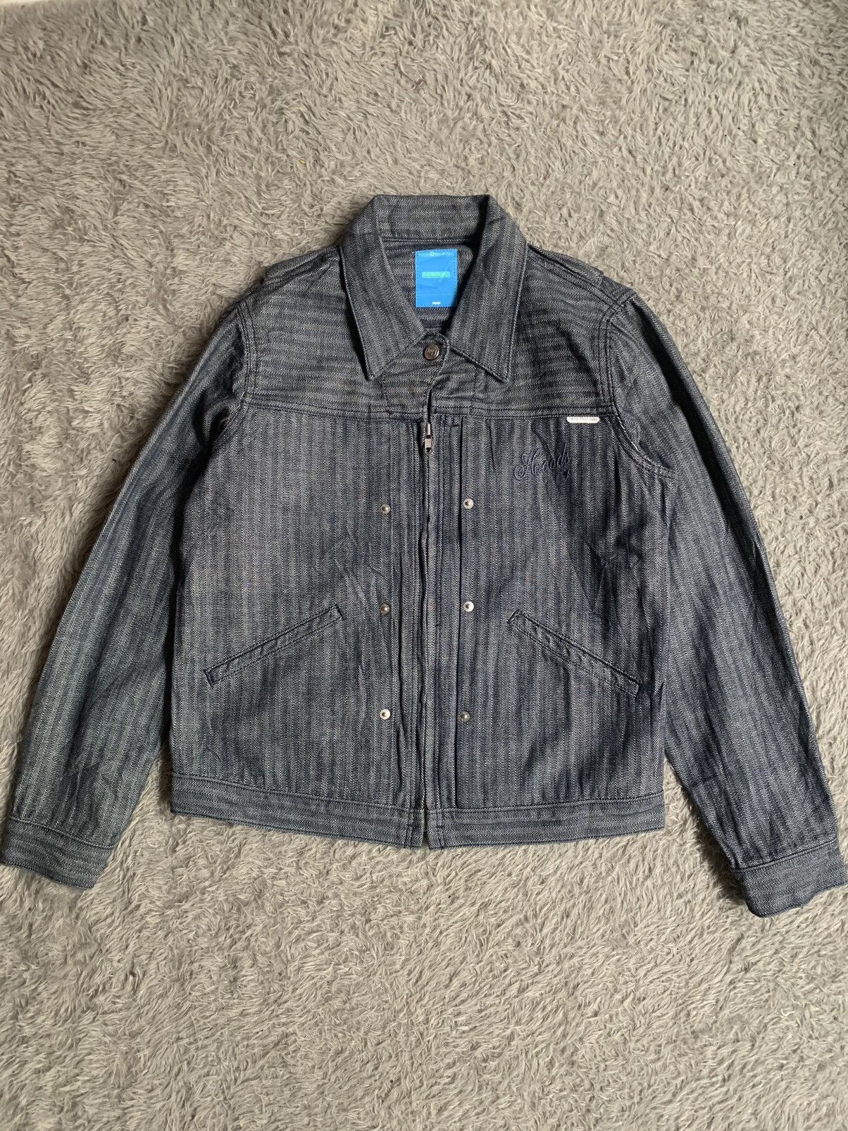 Neighborhood Vintage 00s Neighborhood Stripe Trucker Denim Jacket Size US S / EU 44-46 / 1 - 1 Thumbnail