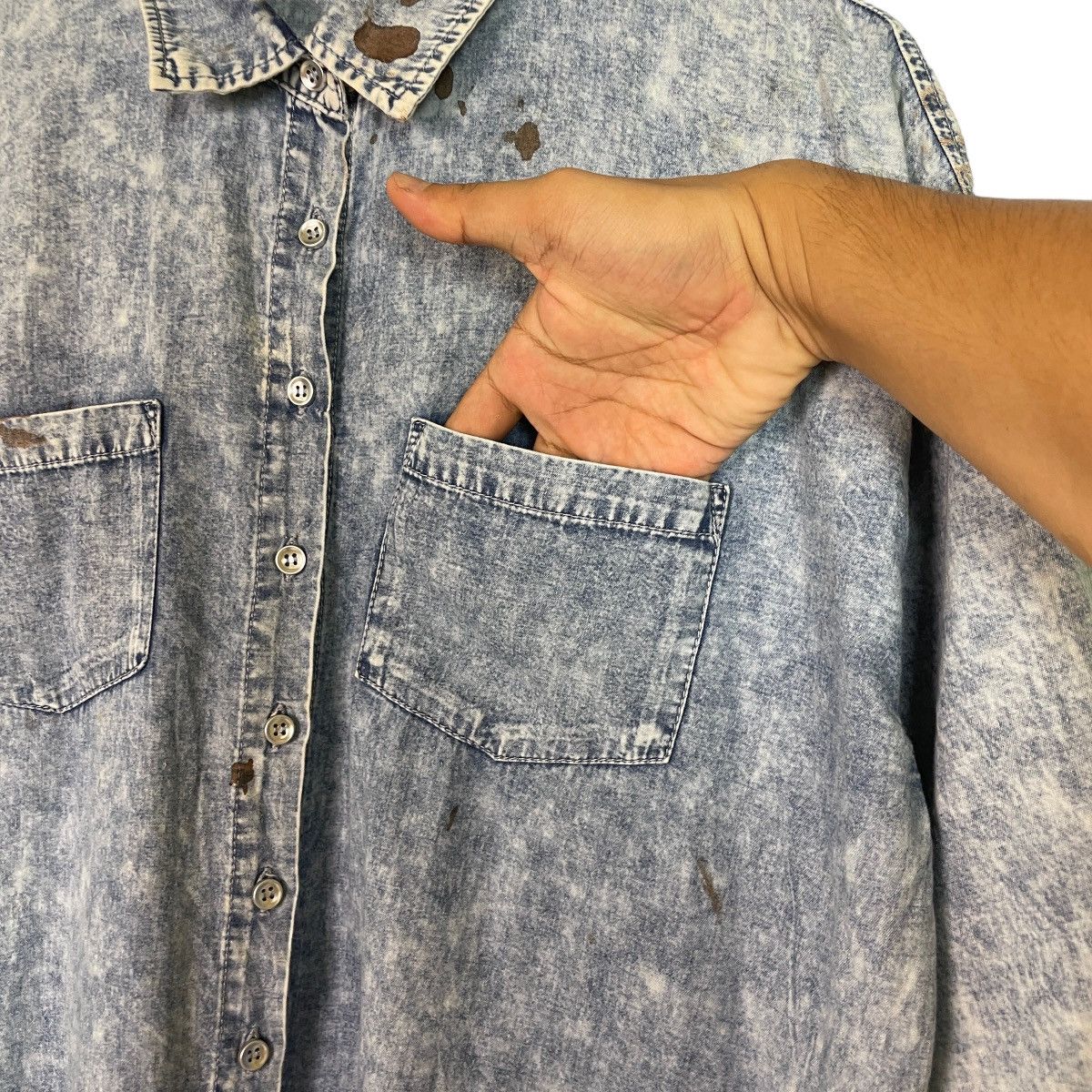 Japanese Brand 🔥LAST PRICE🔥 Japanese Young Youth Bar Code Button Ups Size L / US 10 / IT 46 - 9 Thumbnail