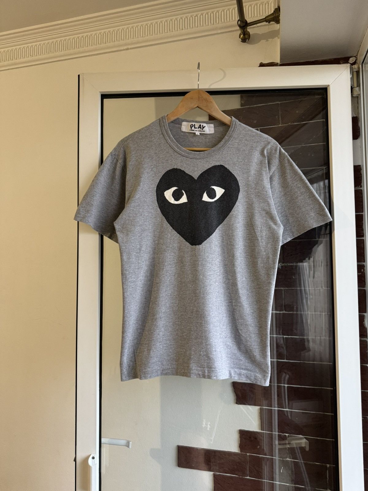 PLAY Comme Des Garcons gray tshirt