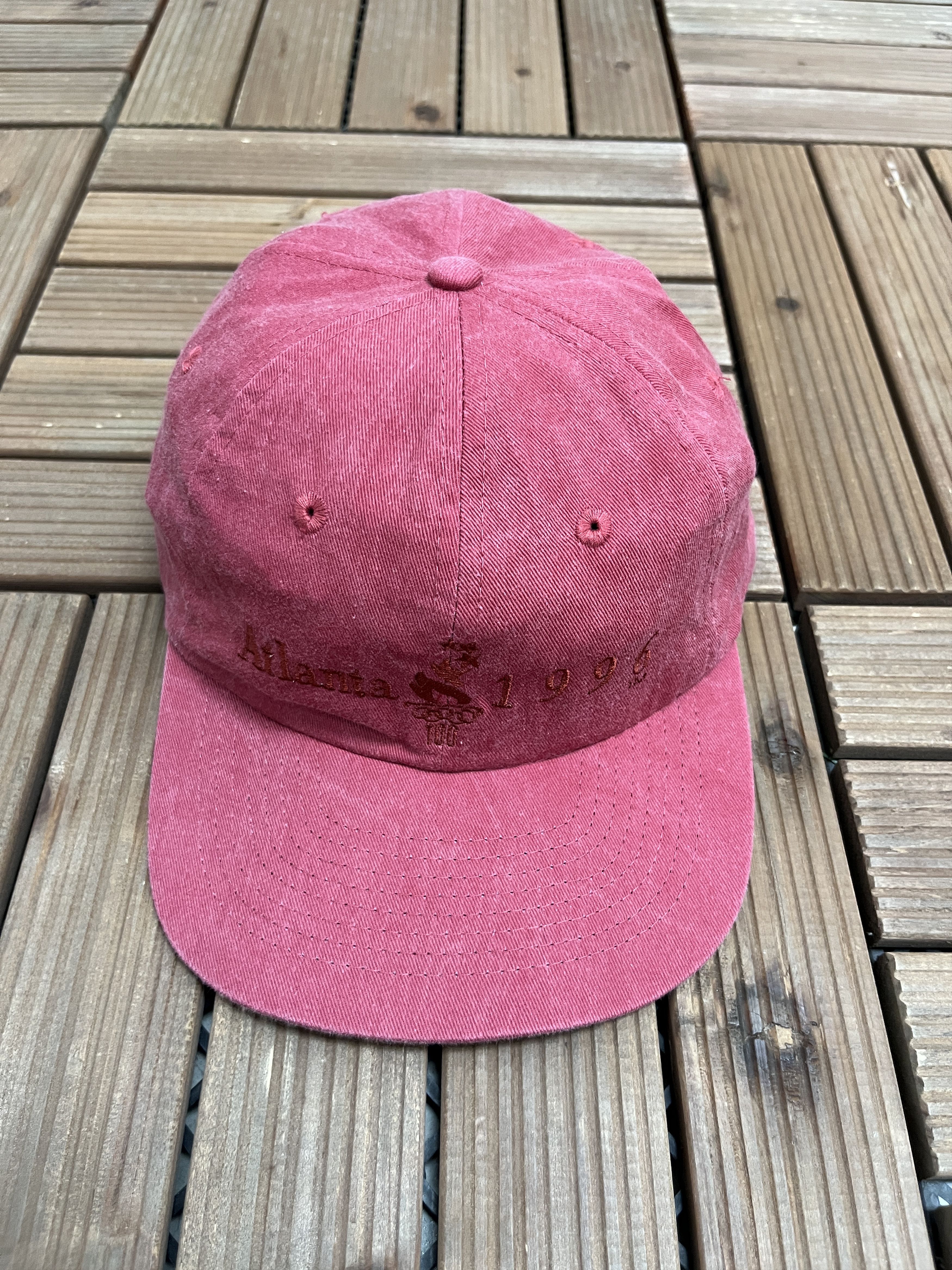 Vintage Atlanta 1996 Olympics Vintage Red Snap Back Hat Size ONE SIZE - 2 Thumbnail