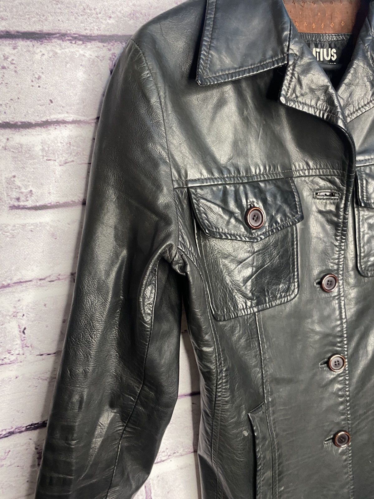 Other WOMENS 90' Black Leather Jacket Mauritius Size S / US 4 / IT 40 - 4 Thumbnail