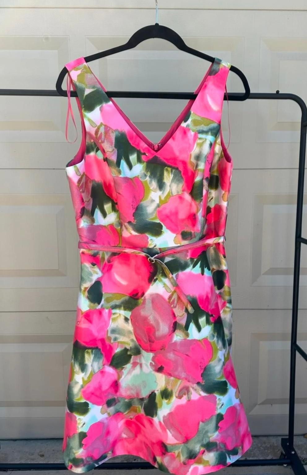 Designer Donna Ricco Floral Print Dress - Size 10 Size L / US 10 / IT 46 - 2 Thumbnail