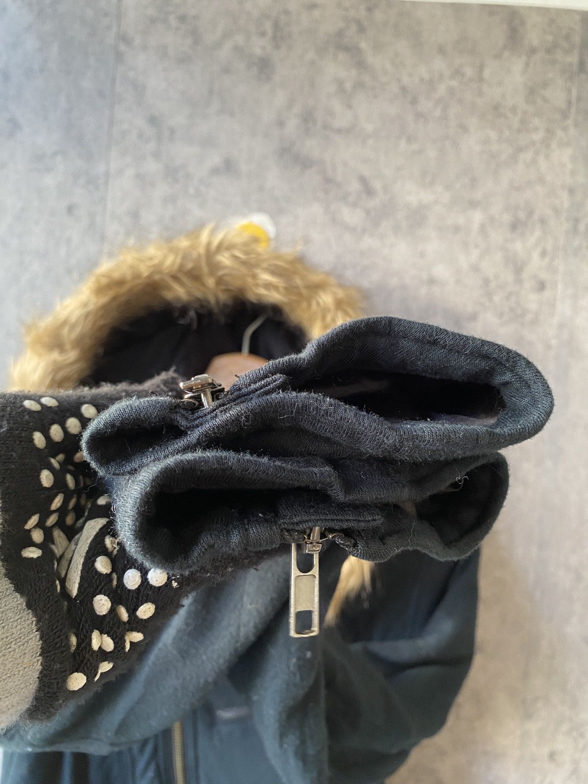 Japanese Brand Maison Gilfy Dark Green Fur Hoodie Zipper Jacket Size US S / EU 44-46 / 1 - 11 Thumbnail