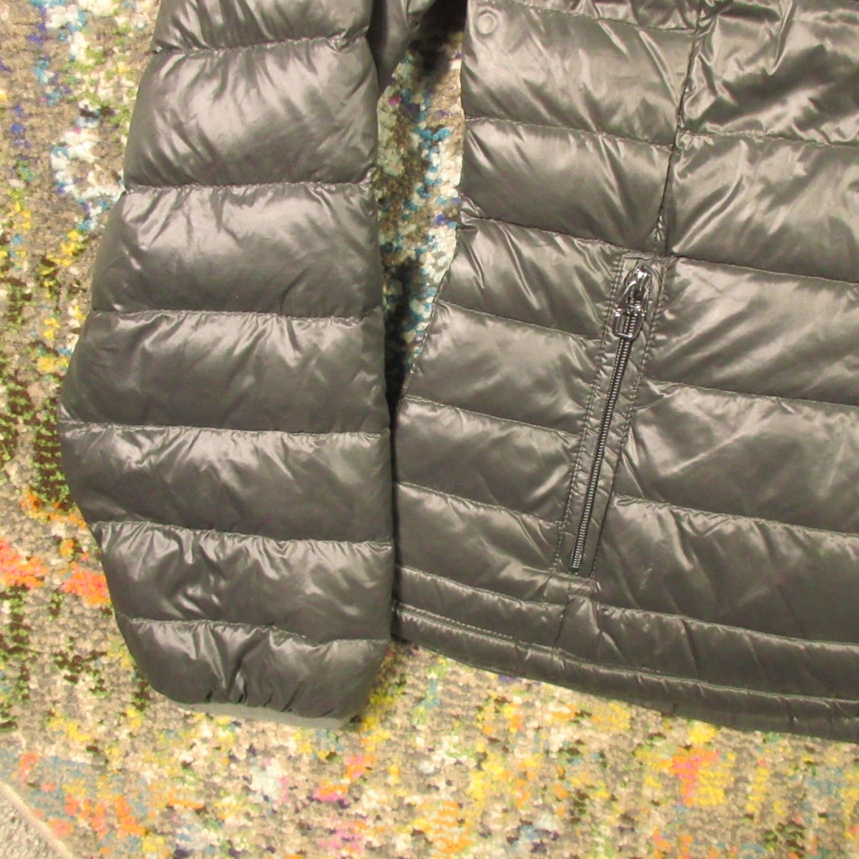 Miss Sixty Miss Sixty Down Puffer Jacket Womens L Shiny Charcoal Hooded Packable Coat Size L / US 10 / IT 46 - 5 Thumbnail
