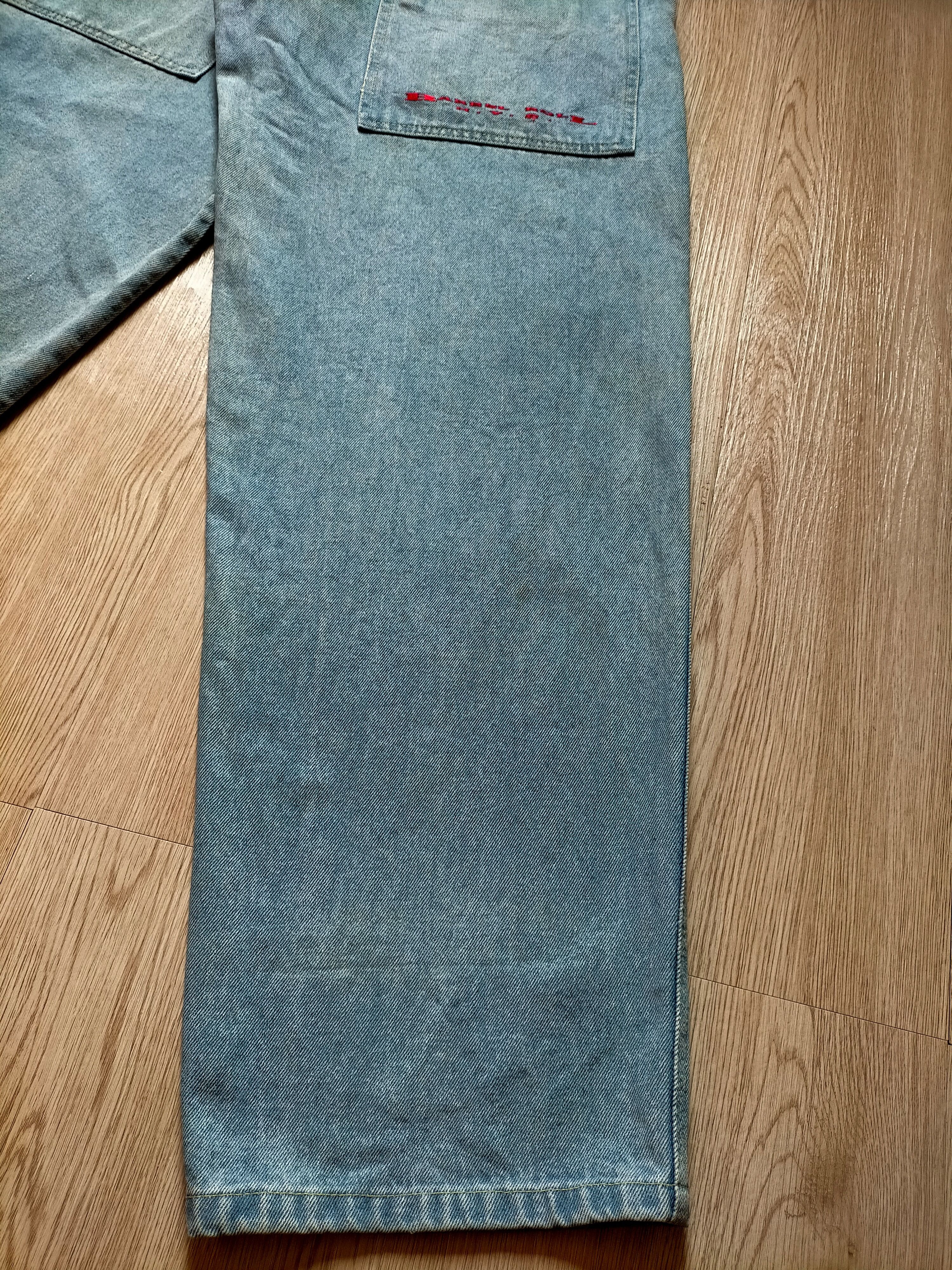 JNCO × Japanese Brand Barrel Roll N.y.c Baggy Double Pocket Hip Hop Style Size US 31 - 13 Thumbnail