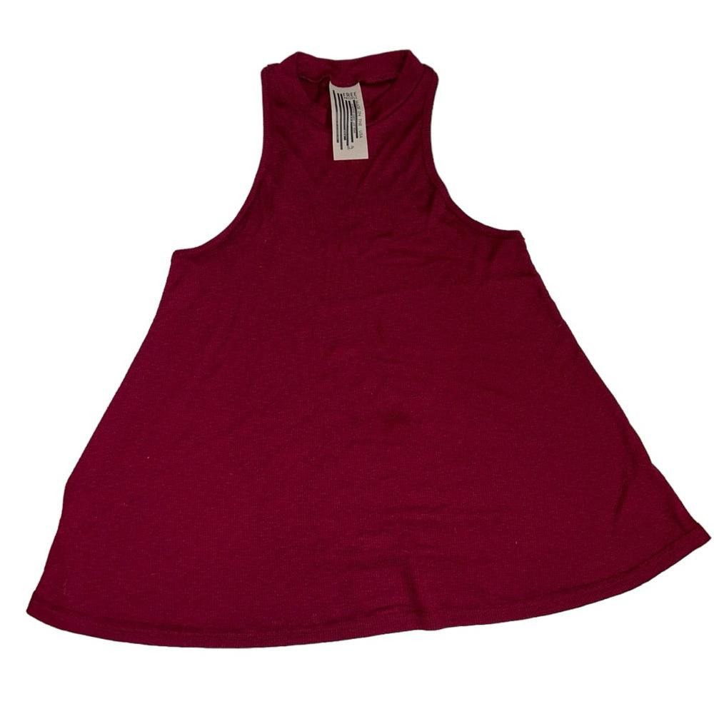 Free People Free People l Mock Me Ribbed Dark Red Tank Small Size S / US 4 / IT 40 - 5 Thumbnail