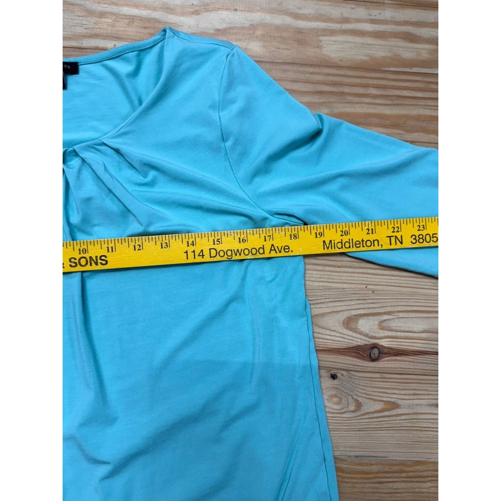 Other Talbots Top Women M Blue Scoop Neck Tee Rayon Stretch Casual Size M / US 6-8 / IT 42-44 - 3 Thumbnail