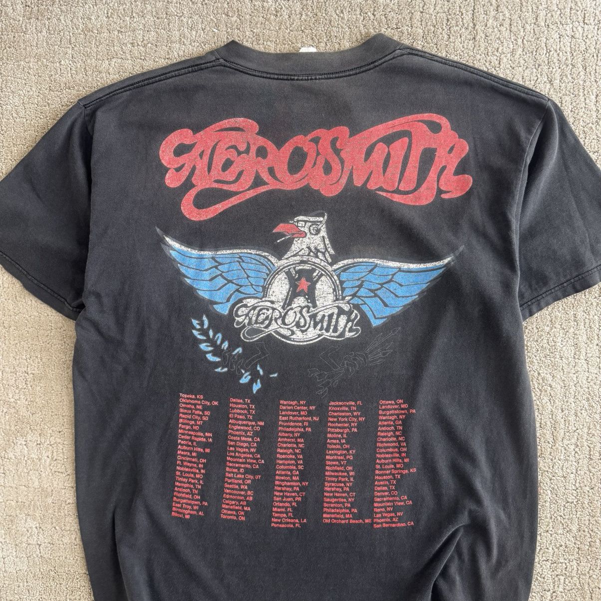 Aerosmith Vtg Aerosmith 1994 faded tee Size US XL / EU 56 / 4 - 3 Thumbnail