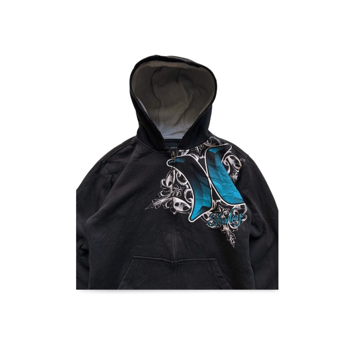 Hurley Hurley Y2K Affliction Style Zip Up Hoodie Size US L / EU 52-54 / 3 - 2 Thumbnail