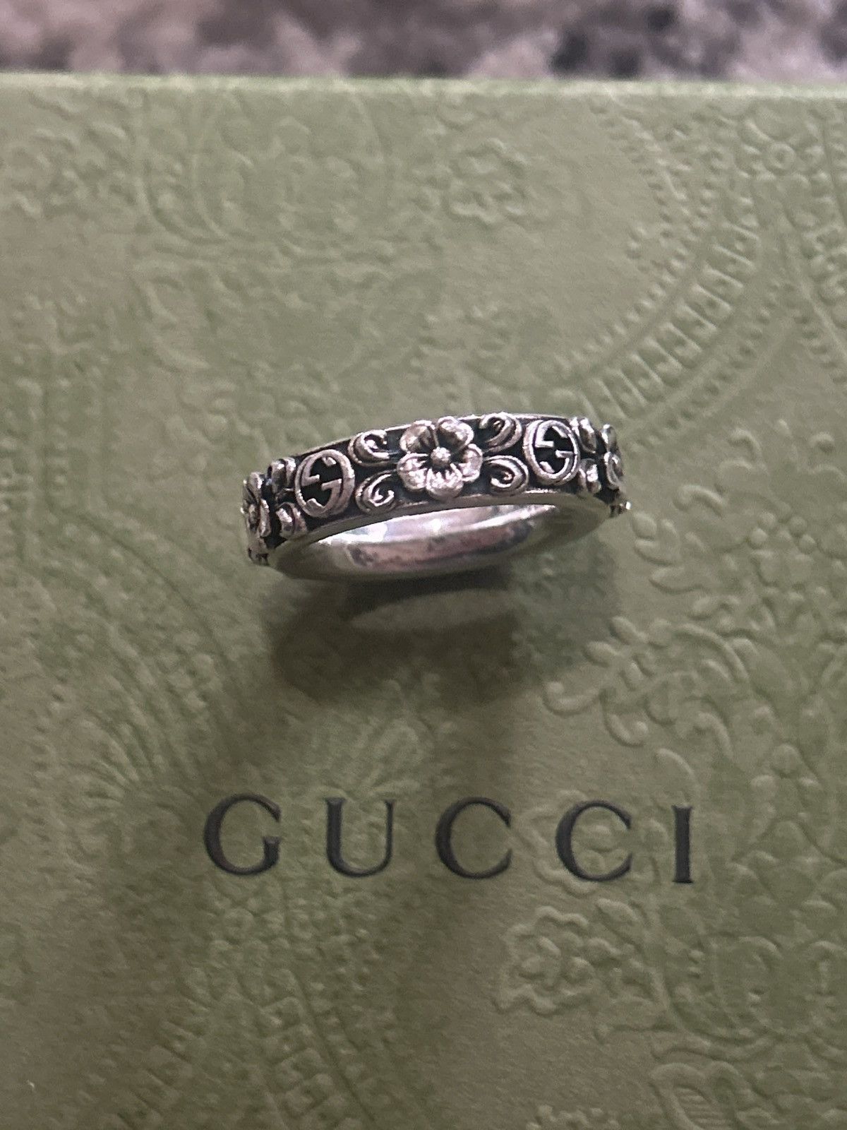 Gucci Gucci Interlocking G Flower Ring Ag925 Size ONE SIZE - 7 Thumbnail
