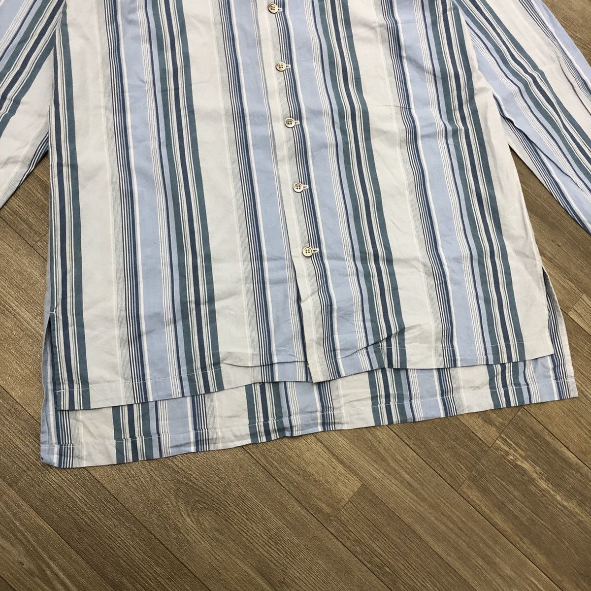 Hai Sporting Gear × Issey Miyake 1990s Hai Sporting Gear Shirt with Hoodie Size US M / EU 48-50 / 2 - 5 Thumbnail