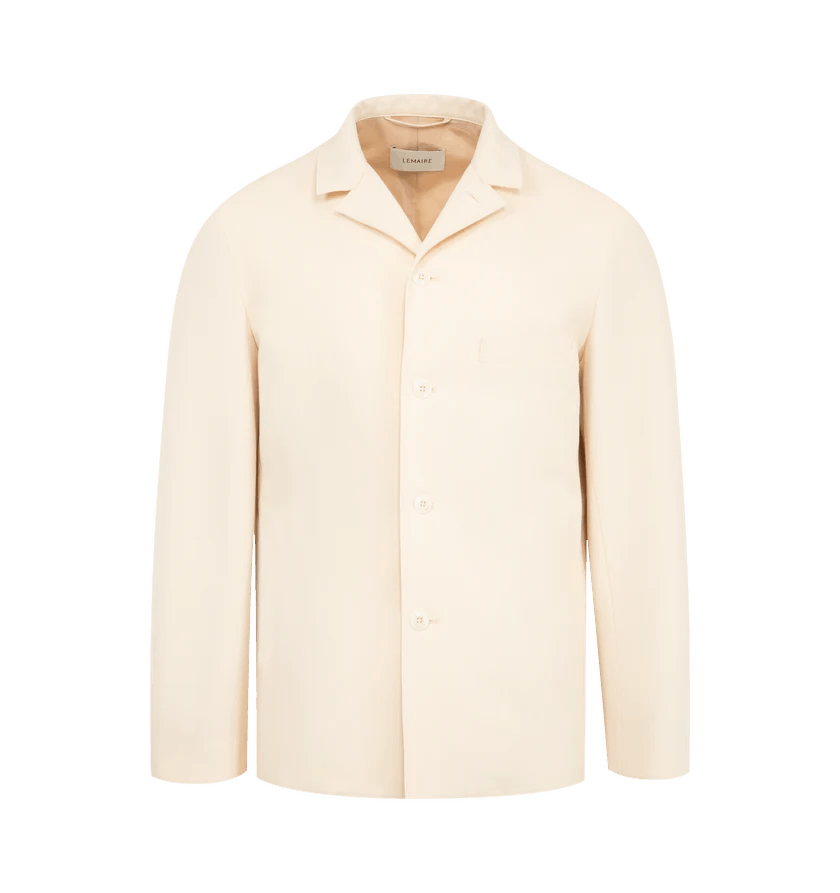 Lemaire o1h1sh11225 Tailored Shirt Jacket in White Size US M / EU 48-50 / 2 - 1 Thumbnail