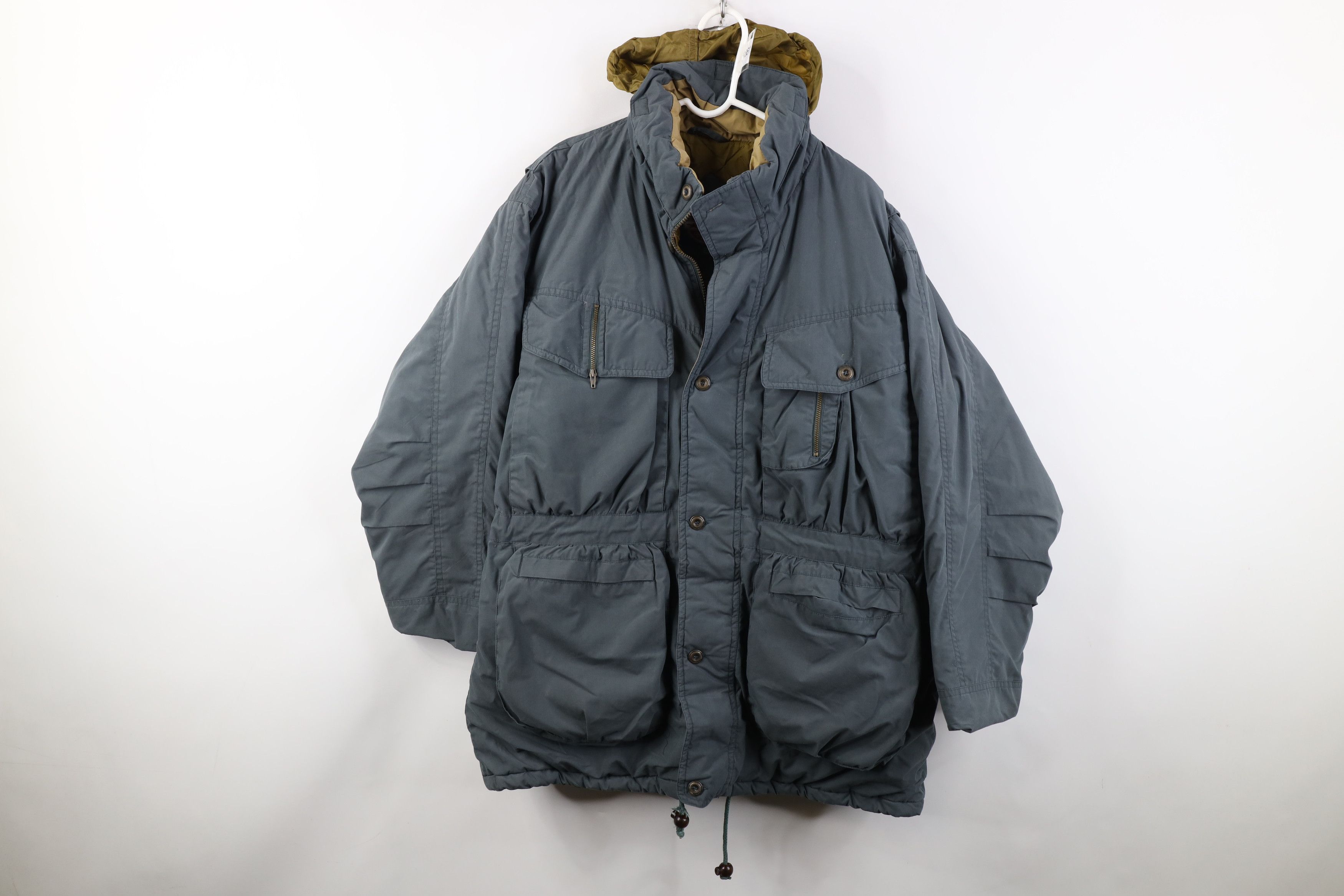Vintage Vintage 90s Streetwear Hooded Puffer Parka Jacket Green Size US L / EU 52-54 / 3 - 1 Thumbnail