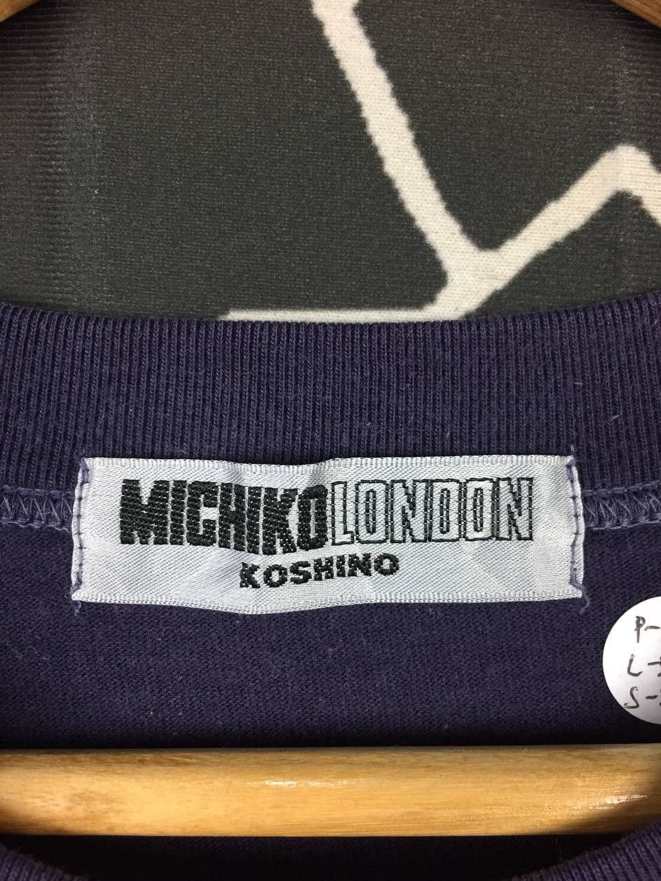 Michiko Koshino London Vtg 90s Michiko London Koshino Big Logo Long Sleeve Tee Size US XL / EU 56 / 4 - 16 Thumbnail