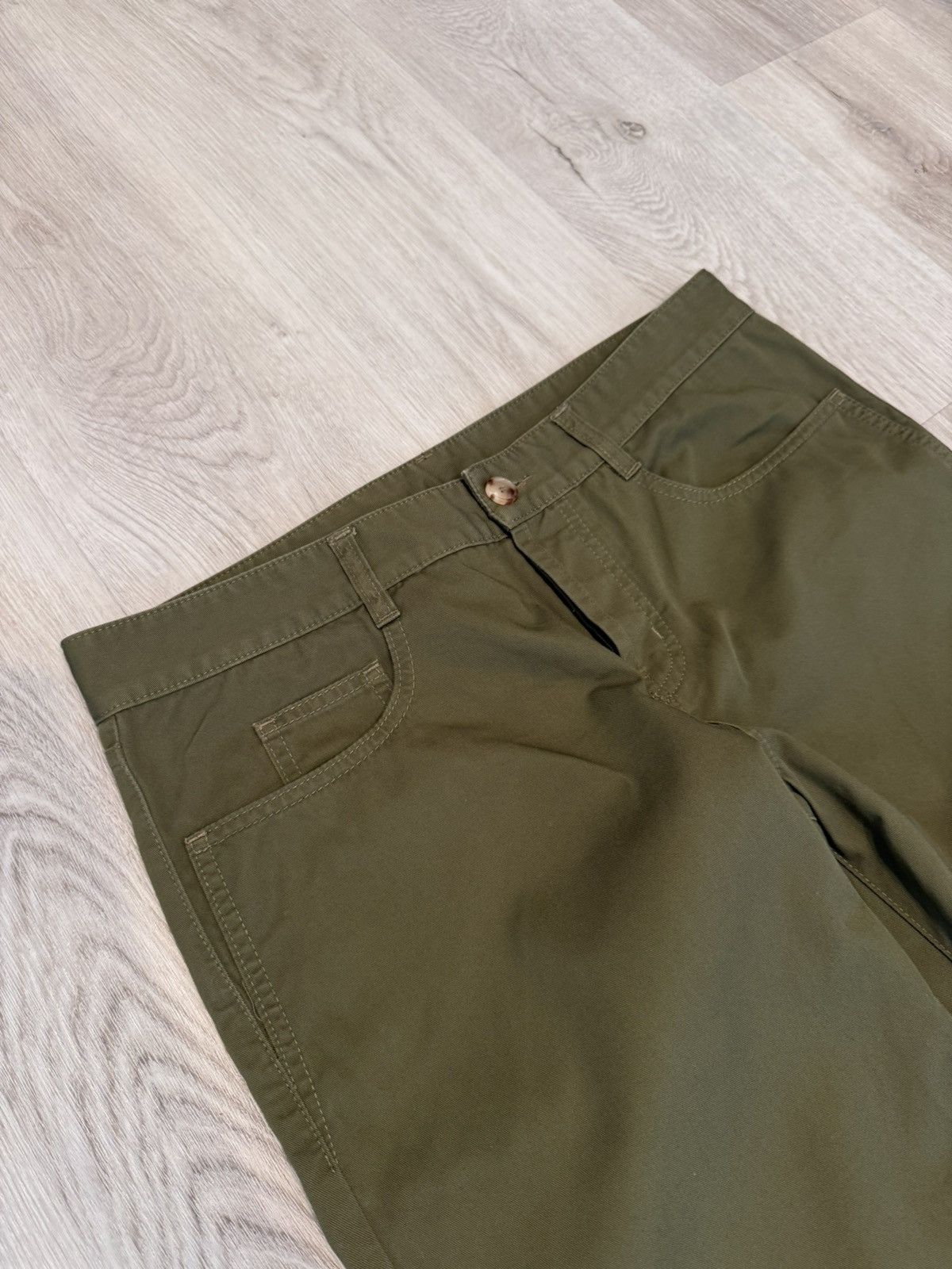 Saint Laurent Paris s/s 2024 olive denim cut pants!! Size US 32 / EU 48 - 3 Thumbnail