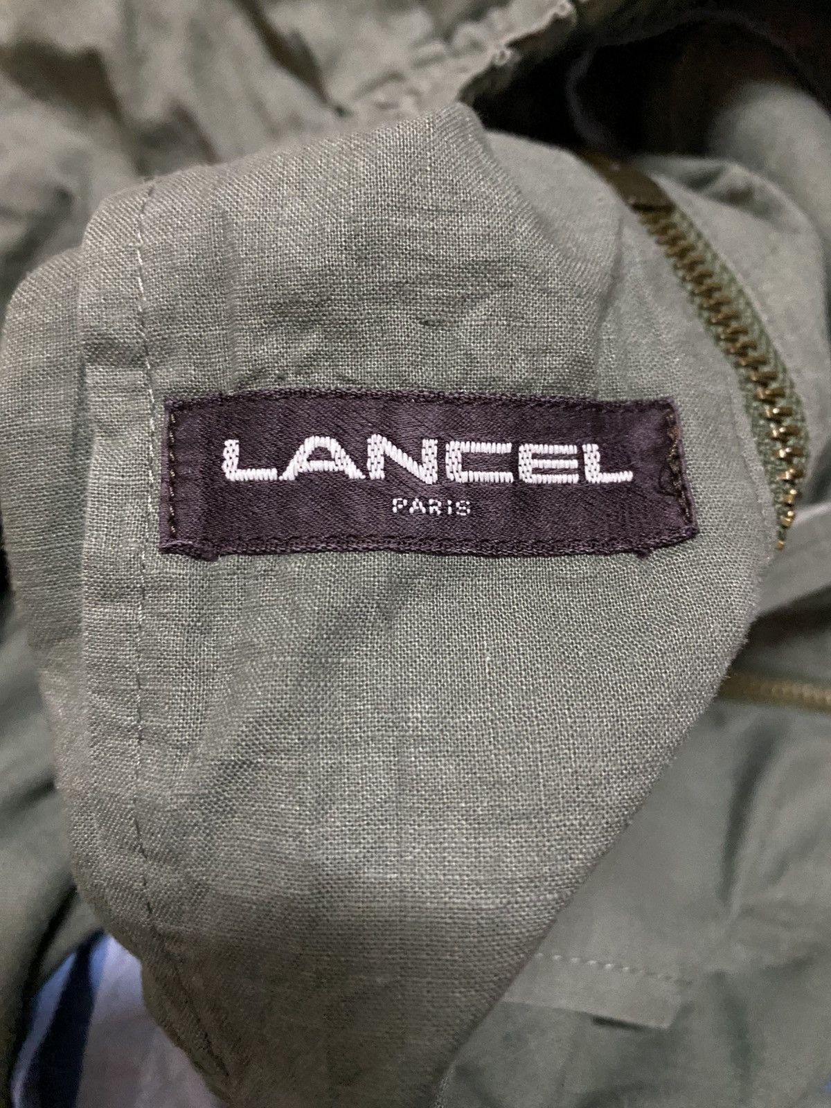 Lancel Vintage LANCEL Paris Utility Jacket Olive Green Panel Design Size US L / EU 52-54 / 3 - 3 Thumbnail