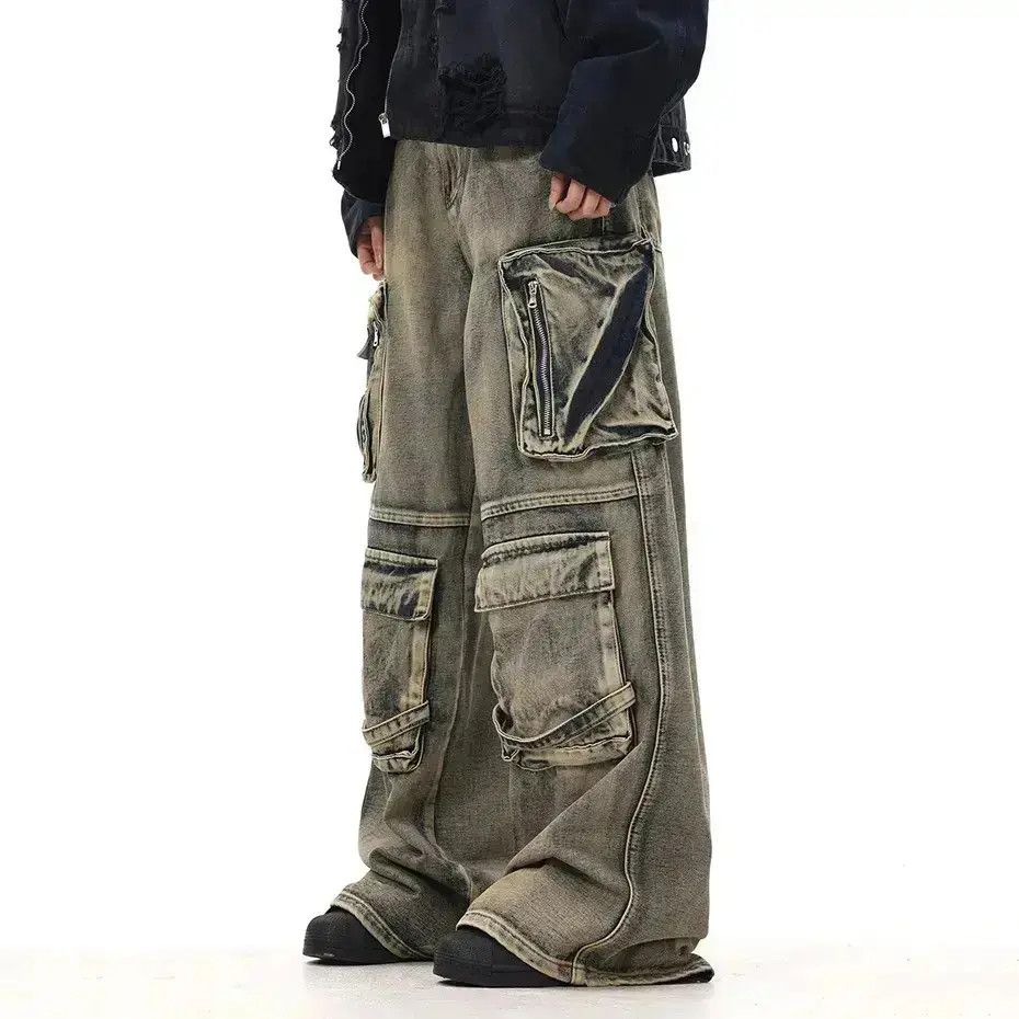 Japanese Brand Streetwear Hip Hop Multi Pockets Baggy Jeans Size US 32 / EU 48 - 1 Thumbnail