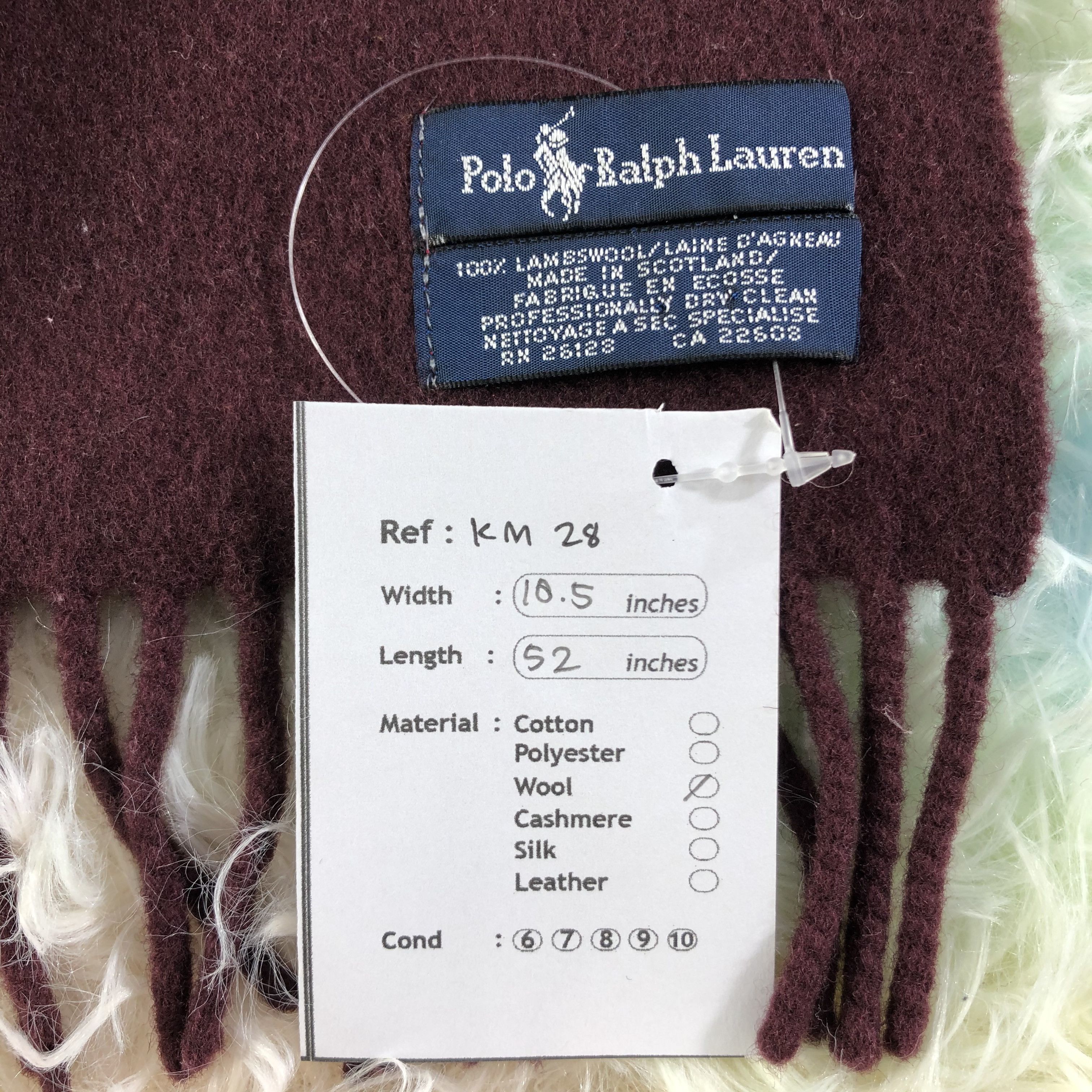 Polo Ralph Lauren × Vintage Polo Ralph Lauren Scarf / Muffler / Neckwear - KM28 Size ONE SIZE - 6 Thumbnail