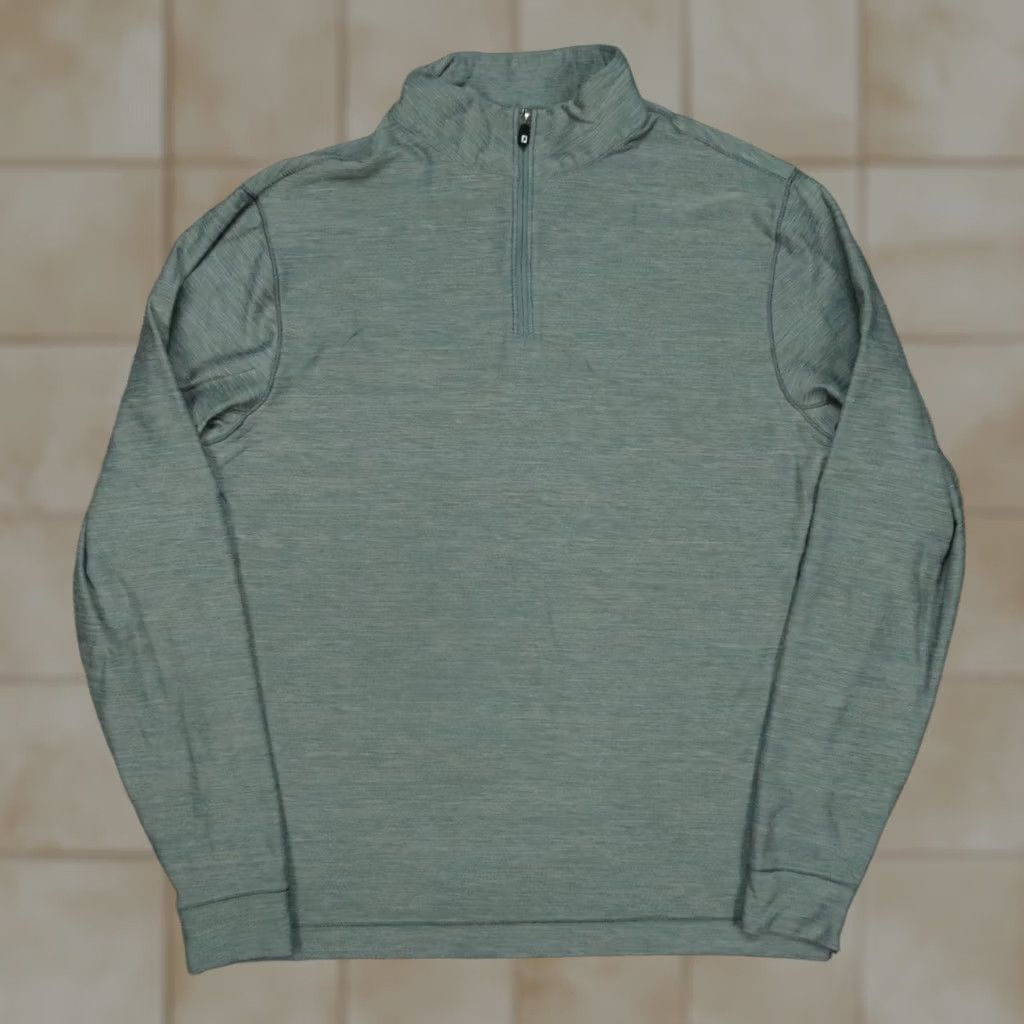 Footjoy FootJoy Pullover Men Small Green Performance Quarter Zip Golf Stretch Shirt Size US S / EU 44-46 / 1 - 1 Thumbnail