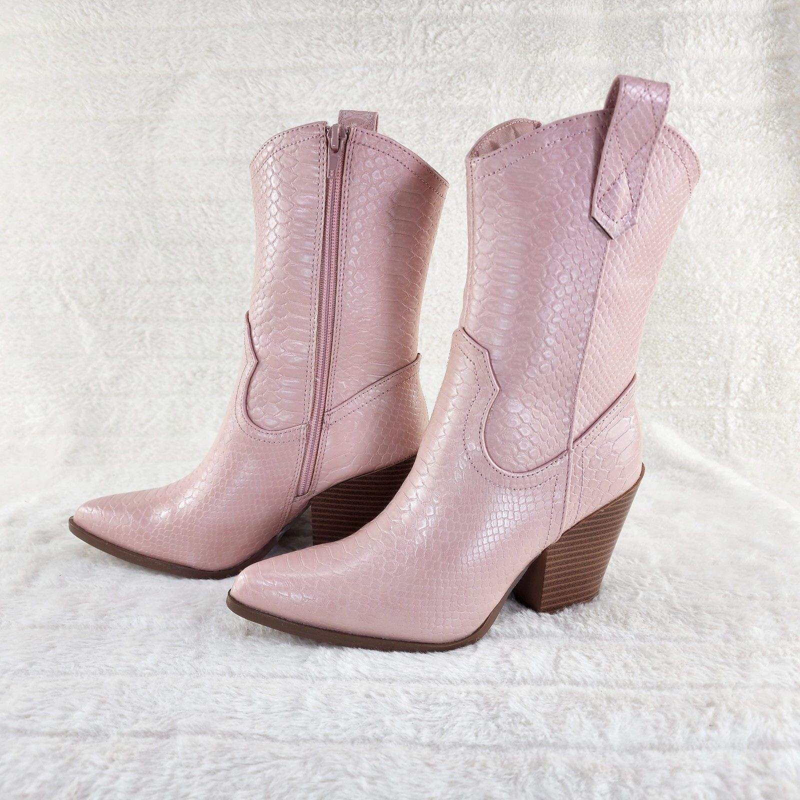 Other Slayer Pink Cowgirl Cowboy Ankle Boots Western Block Heels U Size US 11 / IT 41 - 5 Thumbnail