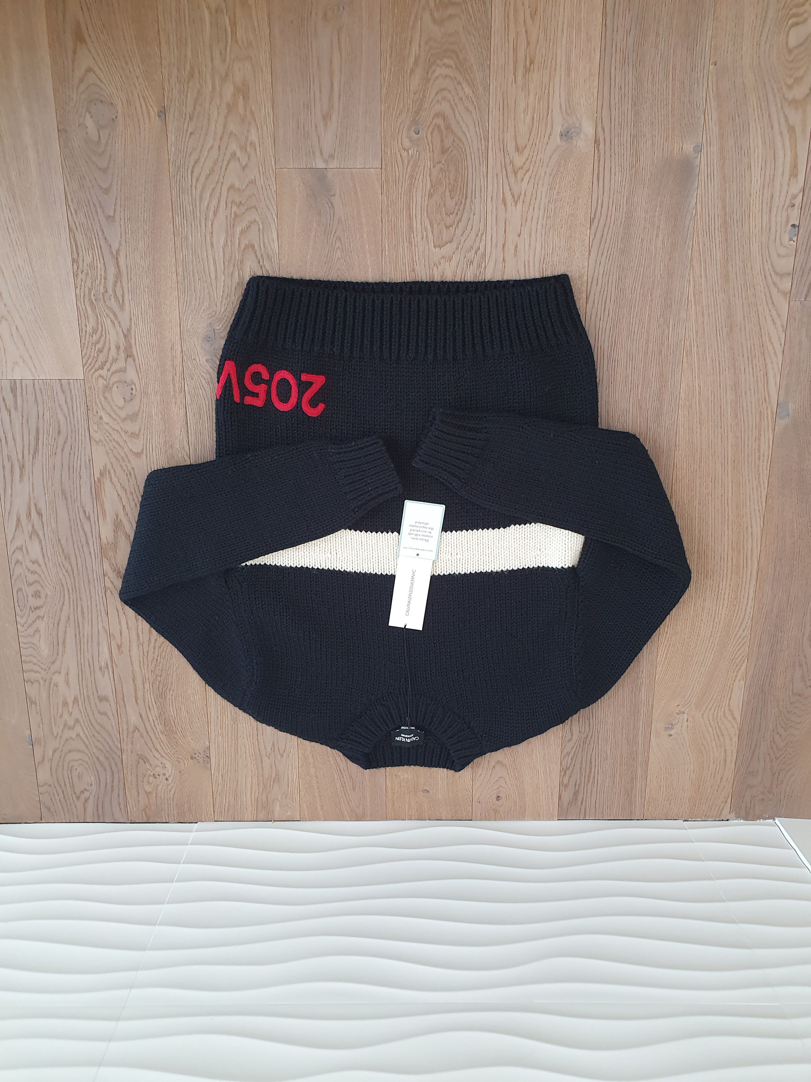 Calvin Klein 205W39NYC × Raf Simons 800$ Retail! DSWT Heavy Wool Logo Knit Sweater by Raf Simons Size US M / EU 48-50 / 2 - 4 Thumbnail