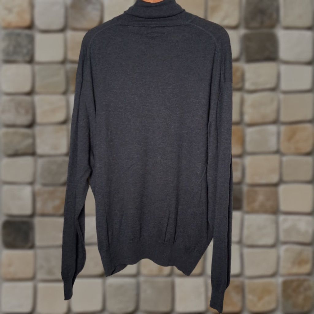 Orvis Orvis Sweater Men 2XL Turtleneck Long Sleeve Knit Pullover Cotton Silk Cashmere Gray Heather Extra Fine Lightweight Classic Size US XXL / EU 58 / 5 - 1 Thumbnail
