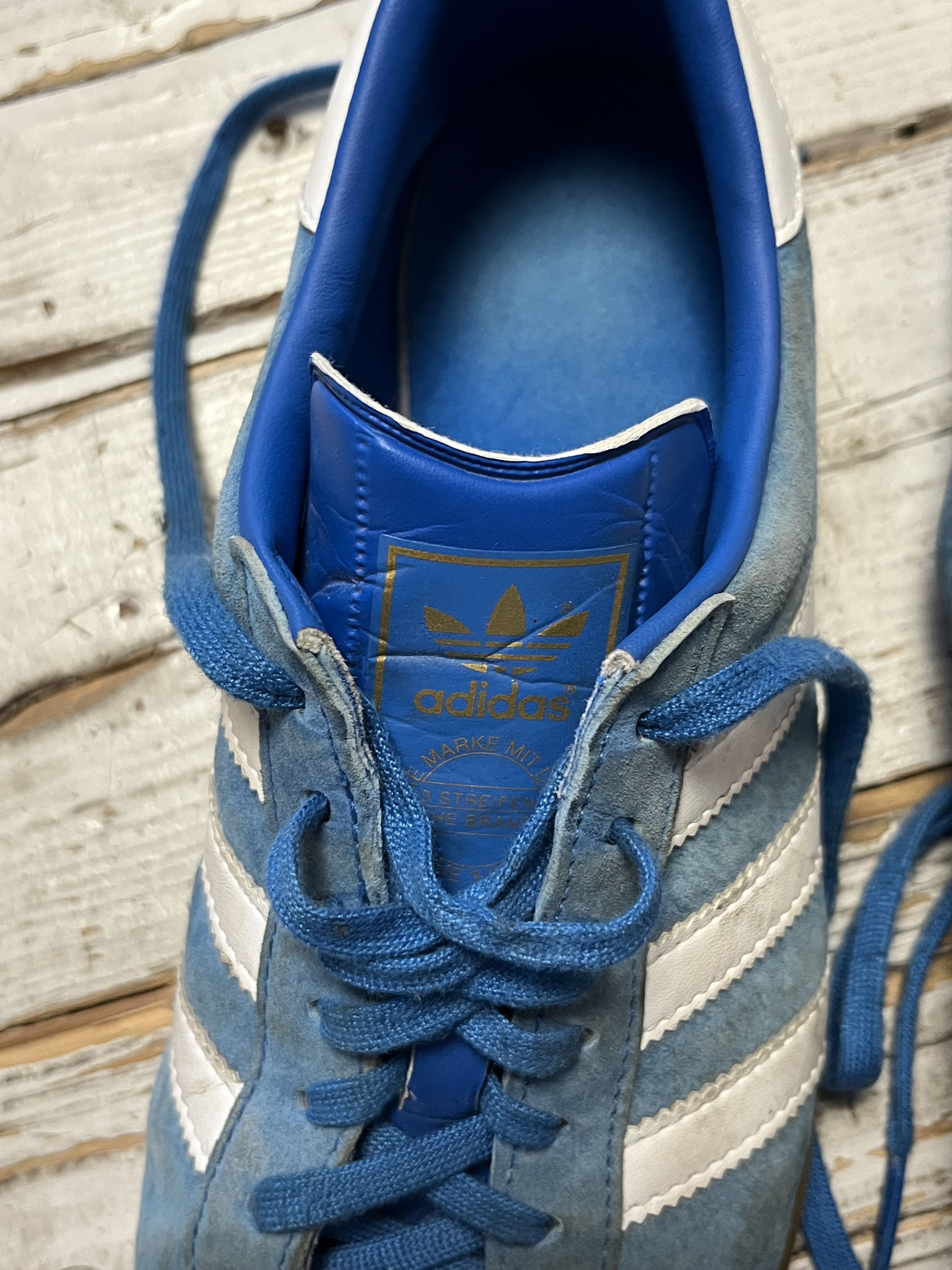 Adidas × Vintage Adidas Hamburg (Samba) Handball Shoes Blue and White Size US 7 / EU 40 - 10 Thumbnail