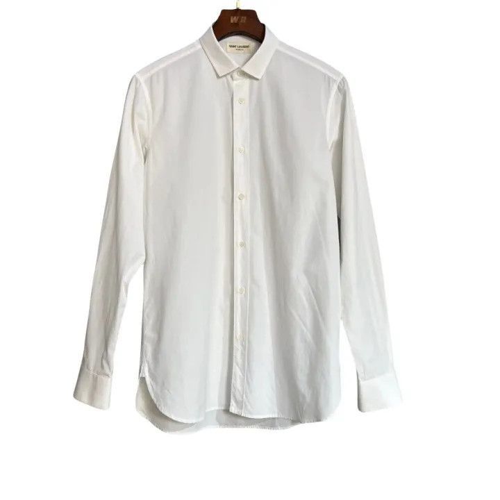 Saint Laurent Paris Saint Laurent White Button-Up Shirt-2507 Size US M / EU 48-50 / 2 - 7 Thumbnail