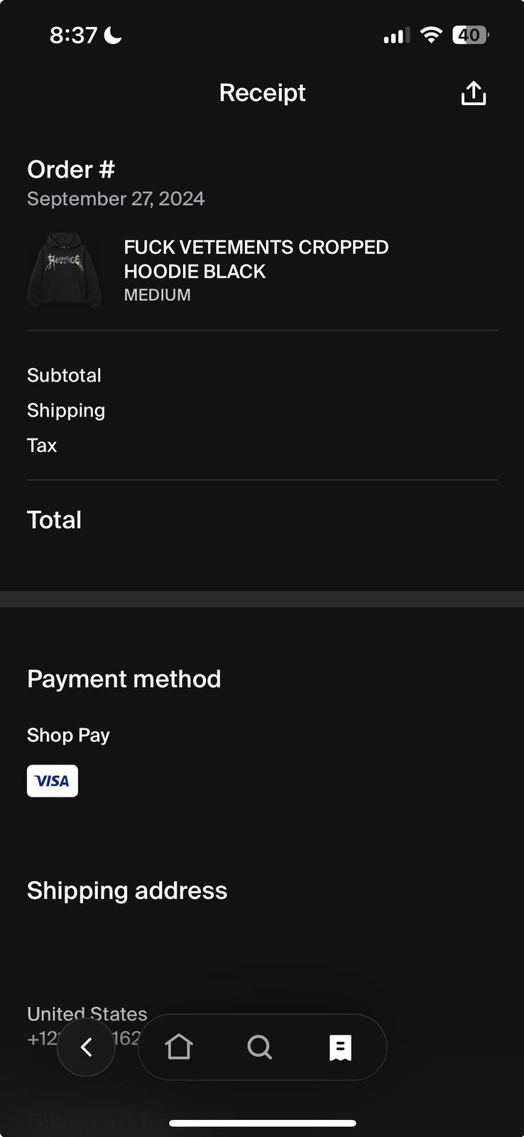 Revenge FUCK VETEMENTS CROPPED HOODIE BLACK Size US M / EU 48-50 / 2 - 2 Thumbnail