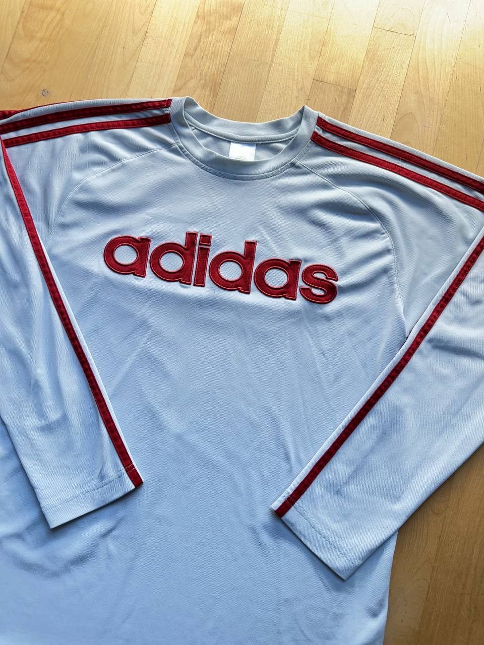 Adidas × Vintage Vintage Adidas Mens Spell Out Center Logo Long Sleeve Size US M / EU 48-50 / 2 - 3 Thumbnail