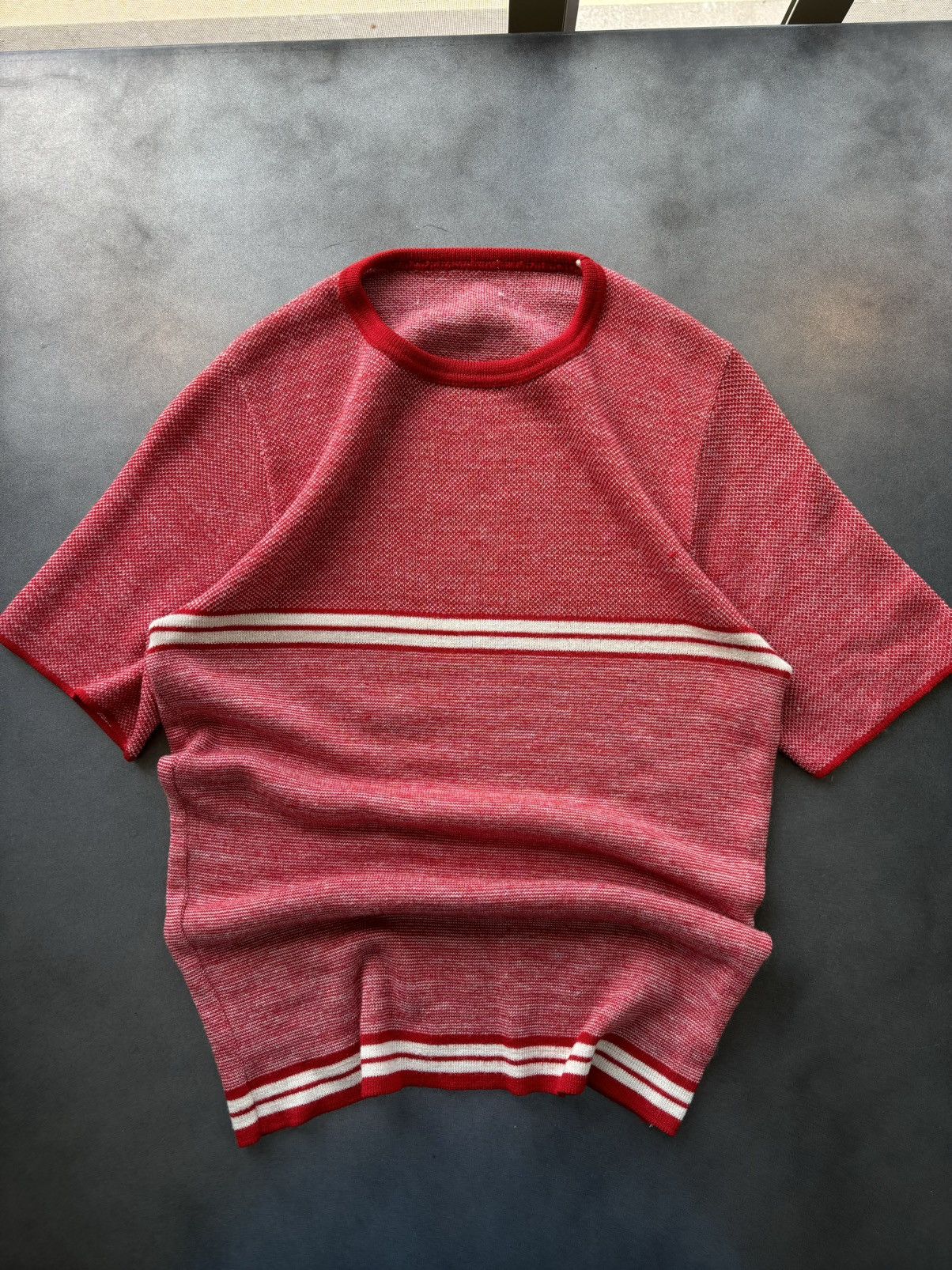 Other × Vintage 70s Vintage Knit Tee Tight Neck Compression Baby Ringer XS Size US XS / EU 42 / 0 - 2 Thumbnail