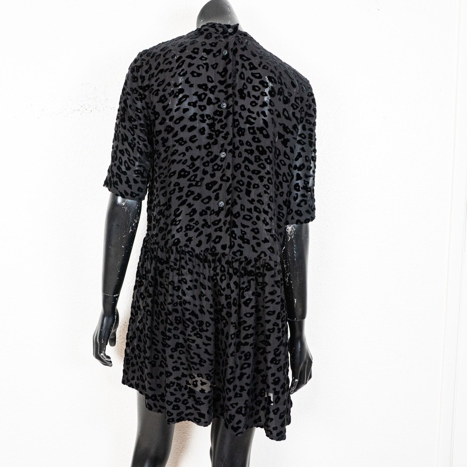 Rag & Bone Rag & Bone Gia Mini Dress Silk Blend Sheer Leopard Velvet XS Size XS / US 0-2 / IT 36-38 - 2 Thumbnail