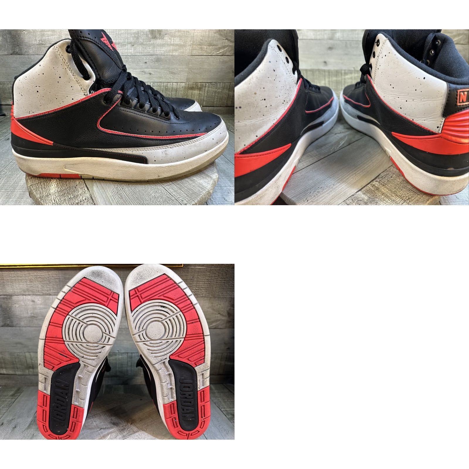 Jordan Brand Air Jordan 2 Retro Infrared 23 Sneaker Men 11.5 Black 2014 Size US 12 / EU 45 - 8 Thumbnail
