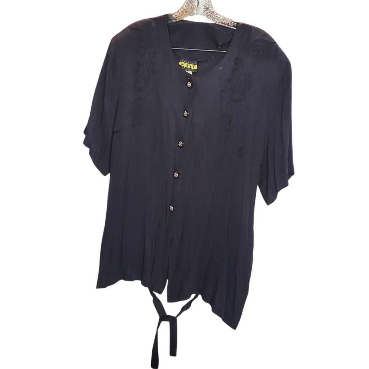 Other Jouly Black Gold Button Tie Back Blouse XL Size XL / US 12-14 / IT 48-50 - 1 Thumbnail