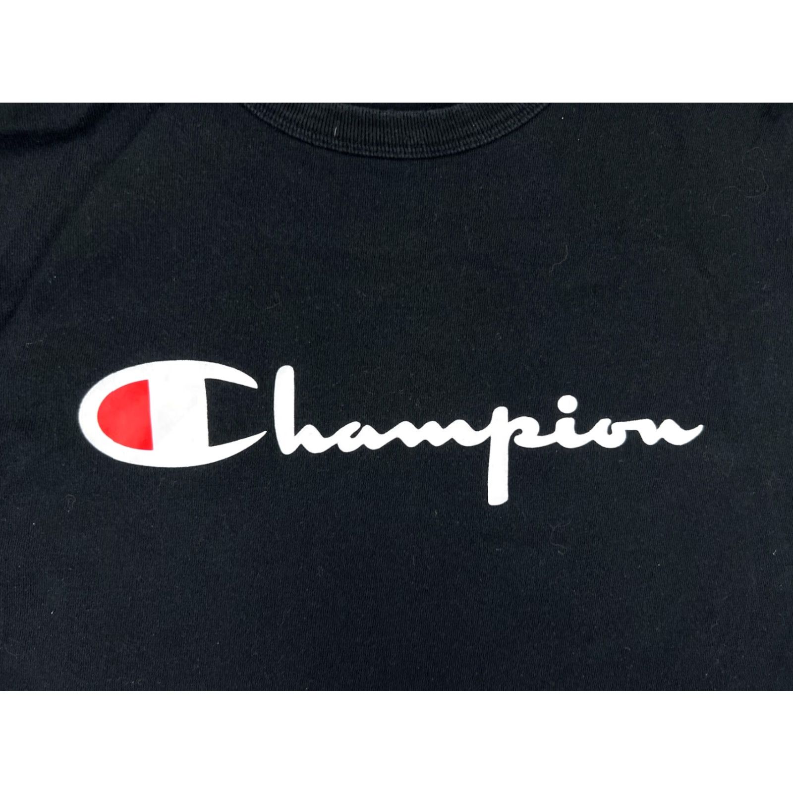 Champion Champion Women's Crop T-Shirt XL Black Logo Cotton All Seasons Activewear Size XL / US 12-14 / IT 48-50 - 3 Thumbnail