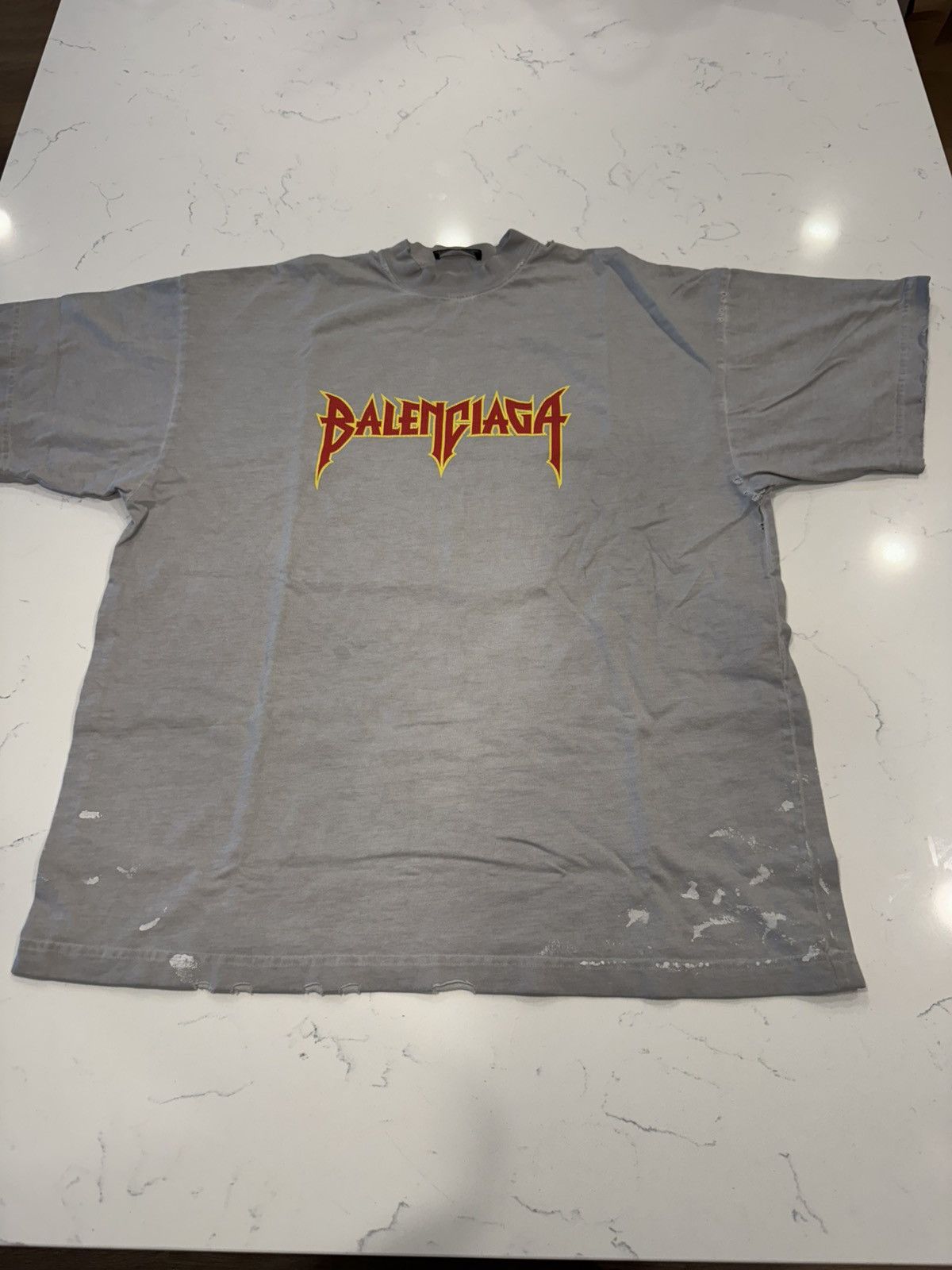 Balenciaga Balenciaga Metal Logo Oversized T Shirt | Grailed