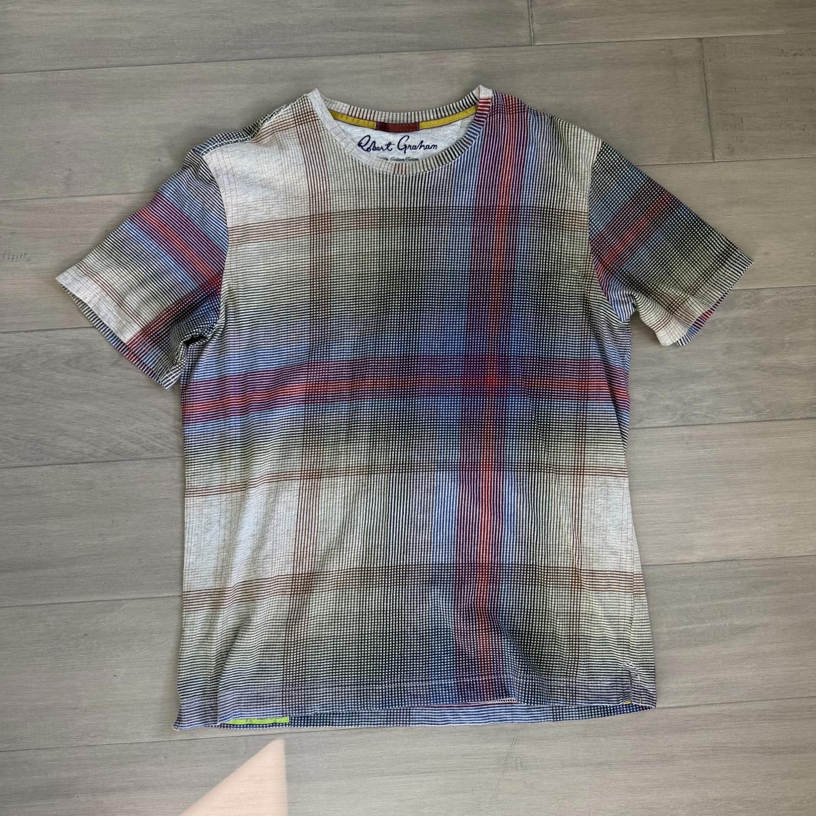 Robert Graham Robert Graham Large Multicolor Plaid Cotton T-Shirt Size L Size US L / EU 52-54 / 3 - 7 Thumbnail