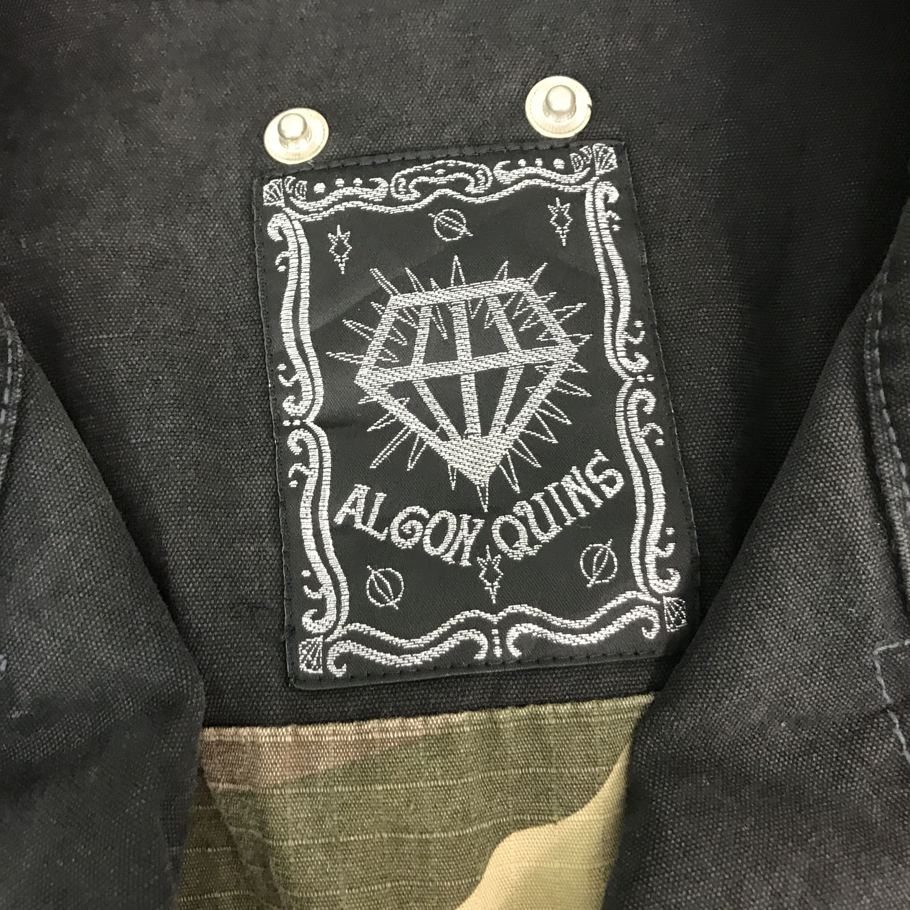 If Six Was Nine × Japanese Brand × Le Grande Bleu (L.G.B.) BLACK PUNK ALGON QUINS JAPAN STYLE DENIM JACKET Size US S / EU 44-46 / 1 - 9 Thumbnail