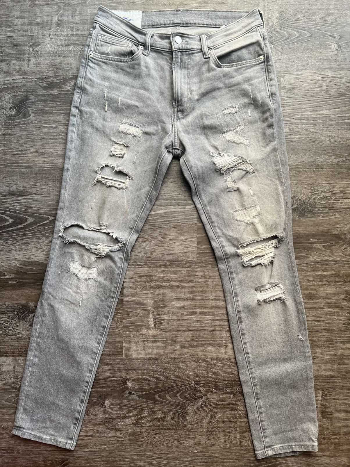 H&M H&M Skinny Distressed Denim Size US 32 / EU 48 - 1 Thumbnail