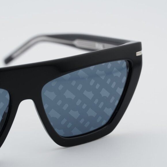 Hugo Boss Hugo BOSS 1609/S 0807 MD Sunglasses Black Geometric Frame Size ONE SIZE - 8 Thumbnail
