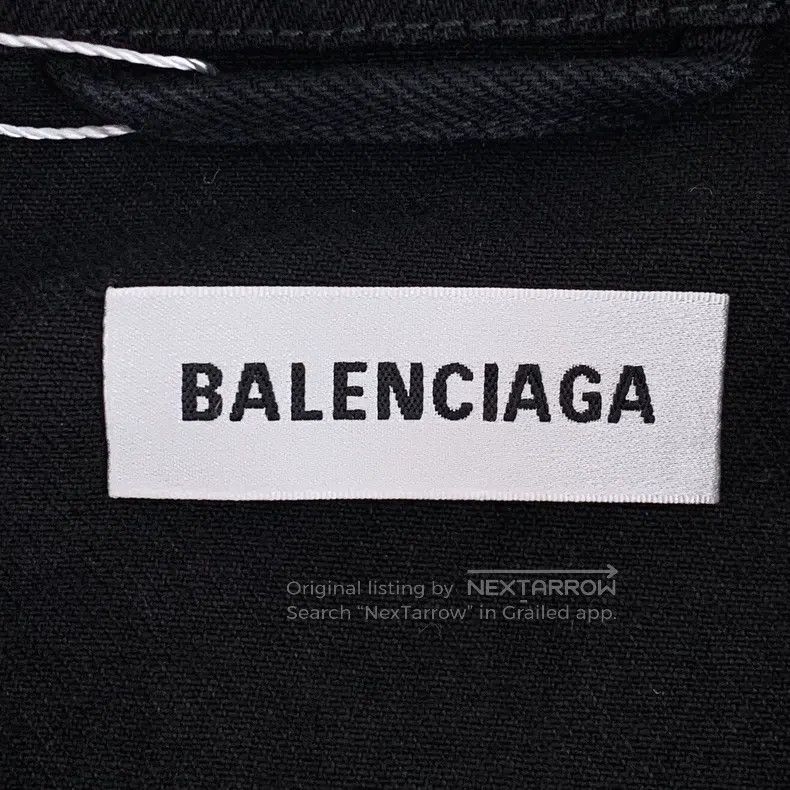 Balenciaga Balenciaga Black diamond-studded cotton lapel single-breas Size XS / US 0-2 / IT 36-38 - 6 Thumbnail