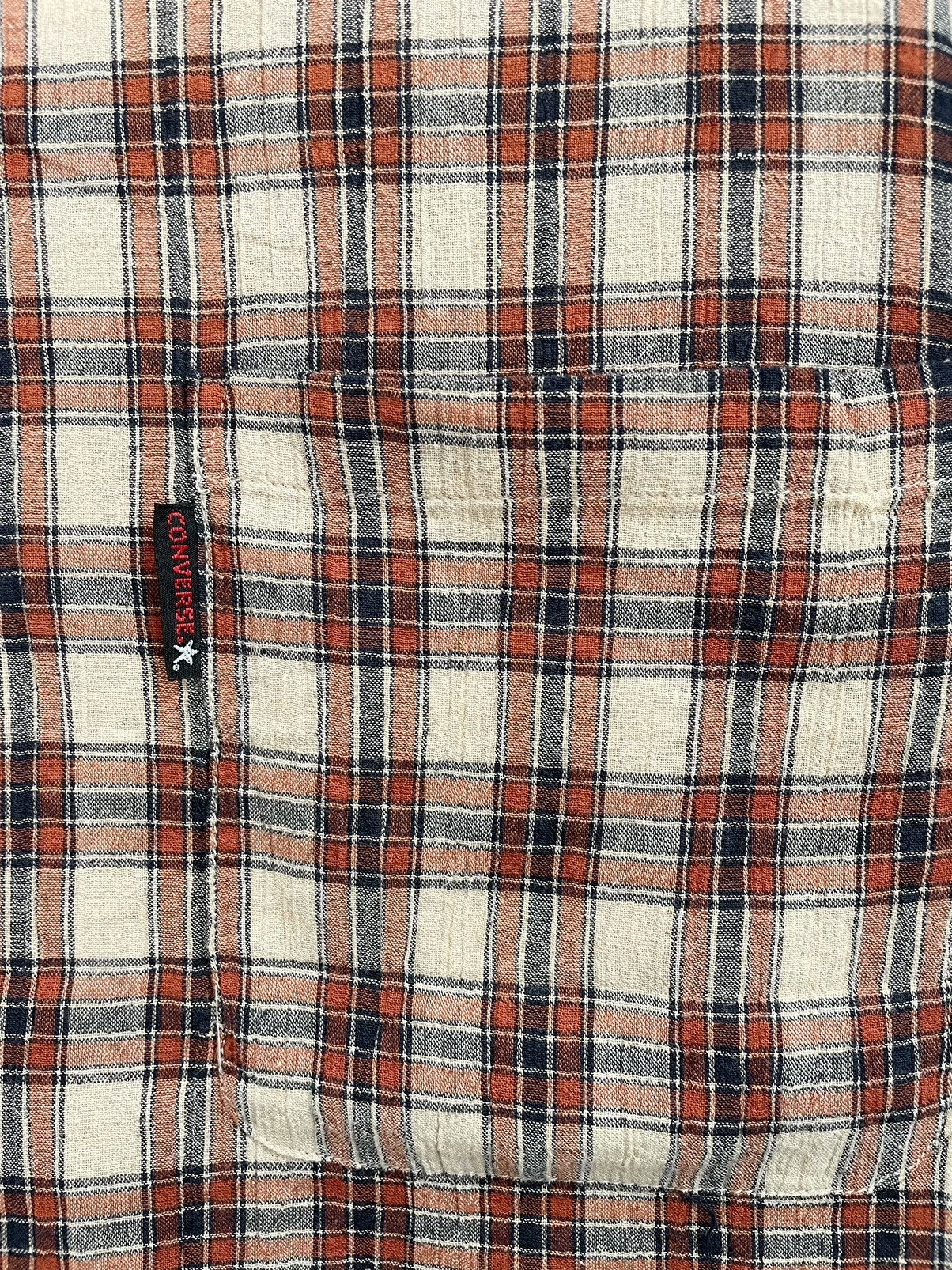 Converse × Japanese Brand × Vintage VINTAGE CONVERSE FLANNEL BUTTON UP SHORT SLEEVE SHIRT Size US XL / EU 56 / 4 - 4 Thumbnail