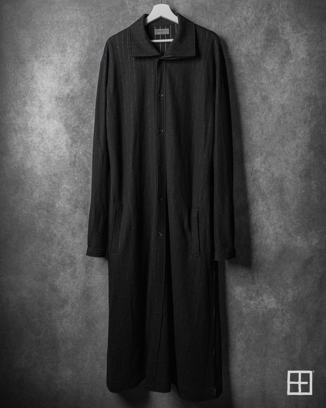Yohji Yamamoto Yohji Yamamoto Pour Homme AW19 Pinstripe Wool Shirt Coat Size US M / EU 48-50 / 2 - 2 Thumbnail