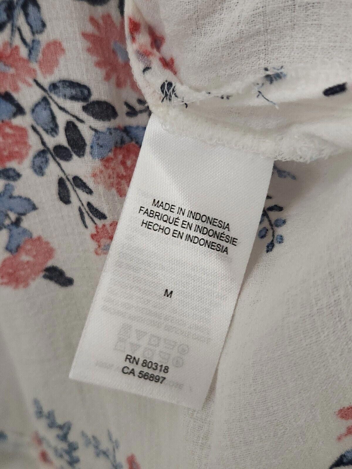 Lucky Brand Lucky Brand Top Medium White Long Sleeve V Neck Peasant Boho Size M / US 6-8 / IT 42-44 - 4 Thumbnail