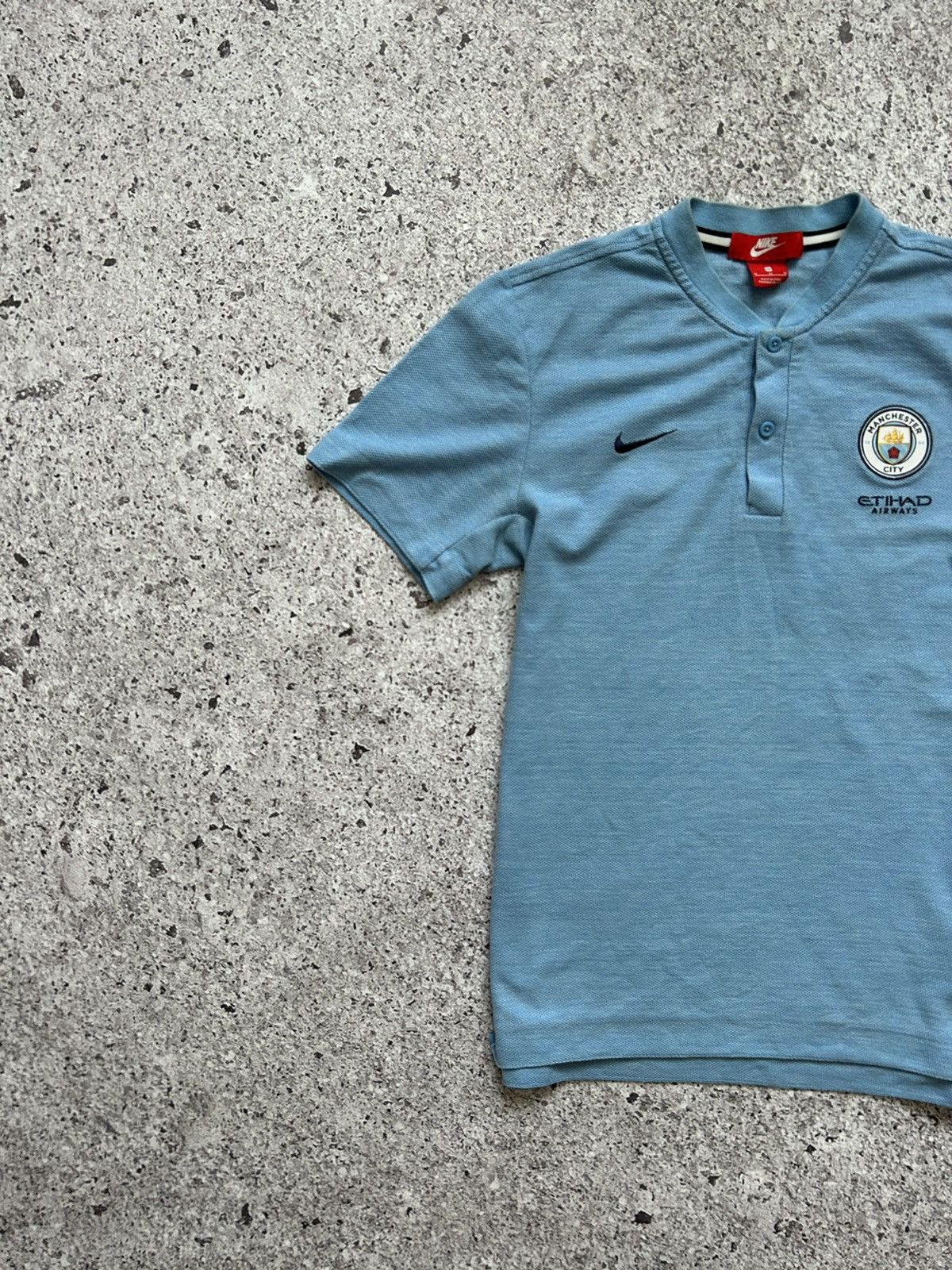 Nike × Vintage Nike Manchester City Polo T-Shirt Football Soccer Jersey Size US M / EU 48-50 / 2 - 2 Thumbnail