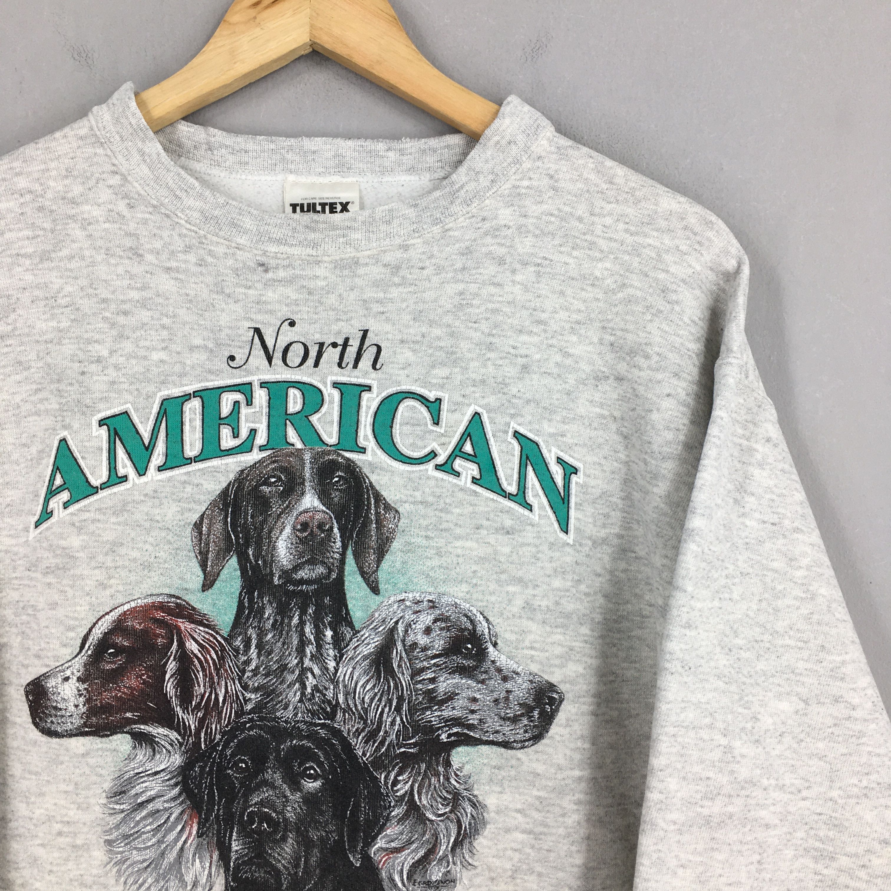 Big Dogs × Tultex 90s North American Outfitters Dogs Gray Sweatshirt Medium Size US M / EU 48-50 / 2 - 2 Thumbnail